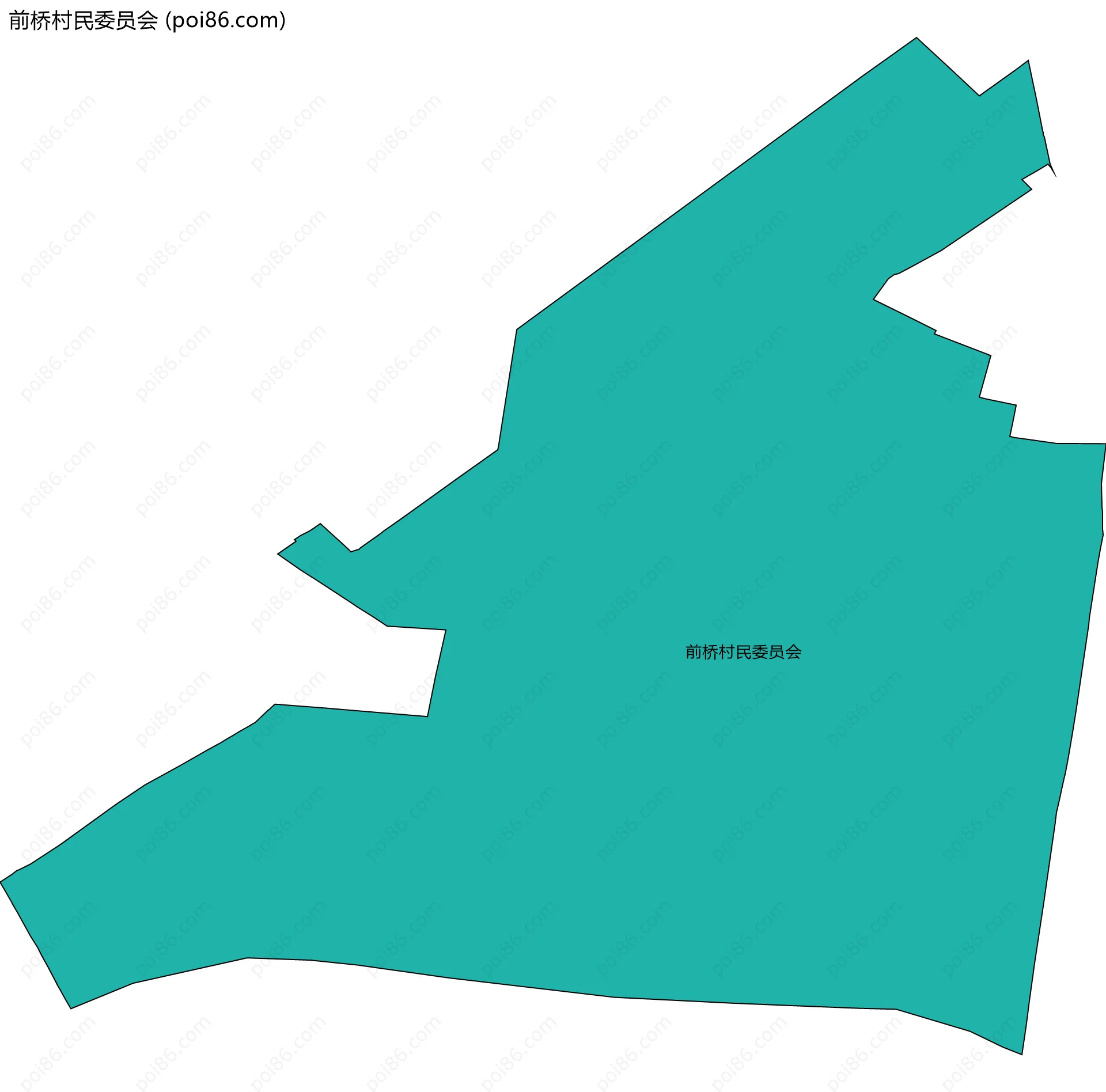 前桥村民委员会边界地图