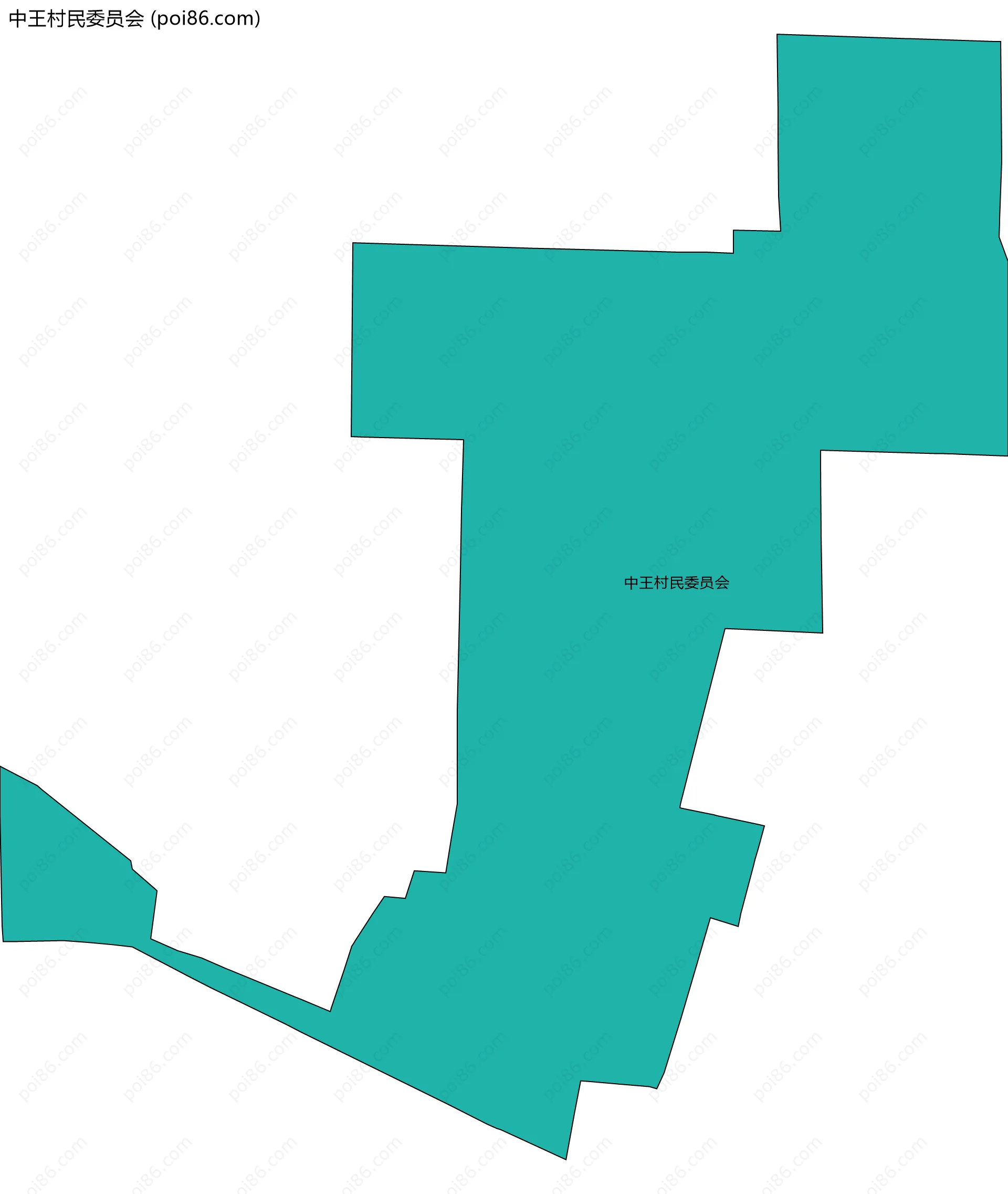 中王村民委员会边界地图