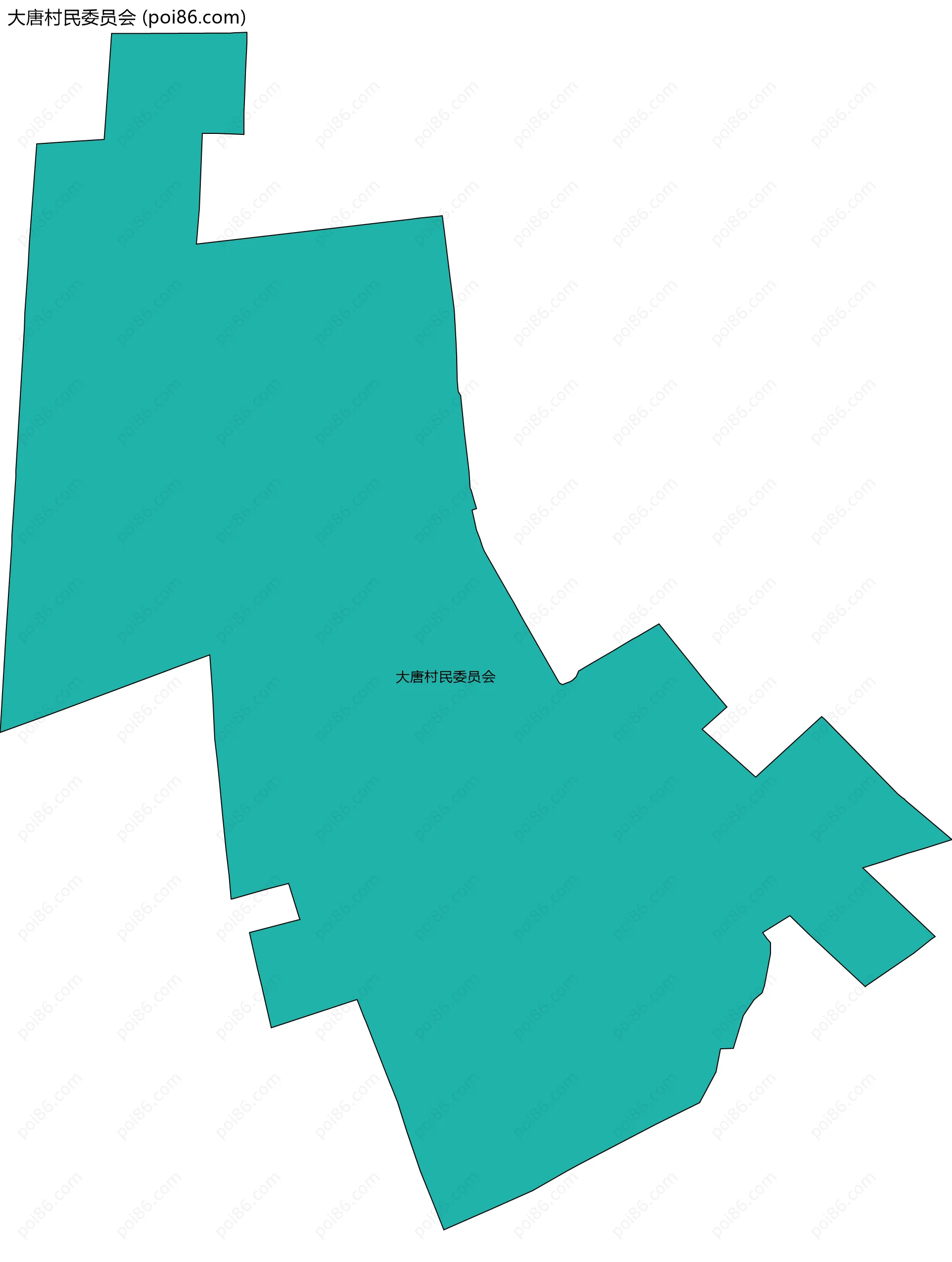 大唐村民委员会边界地图