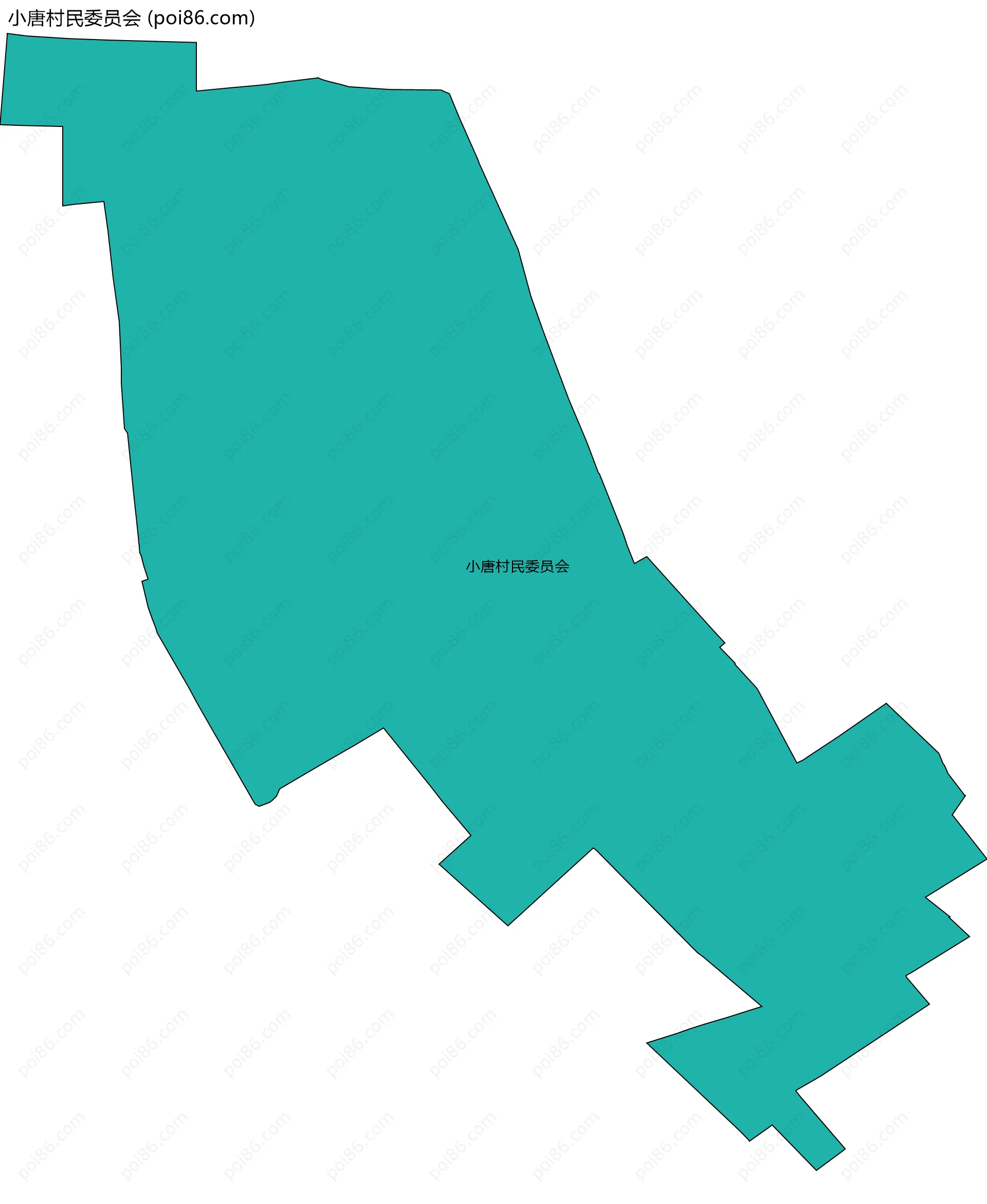 小唐村民委员会边界地图