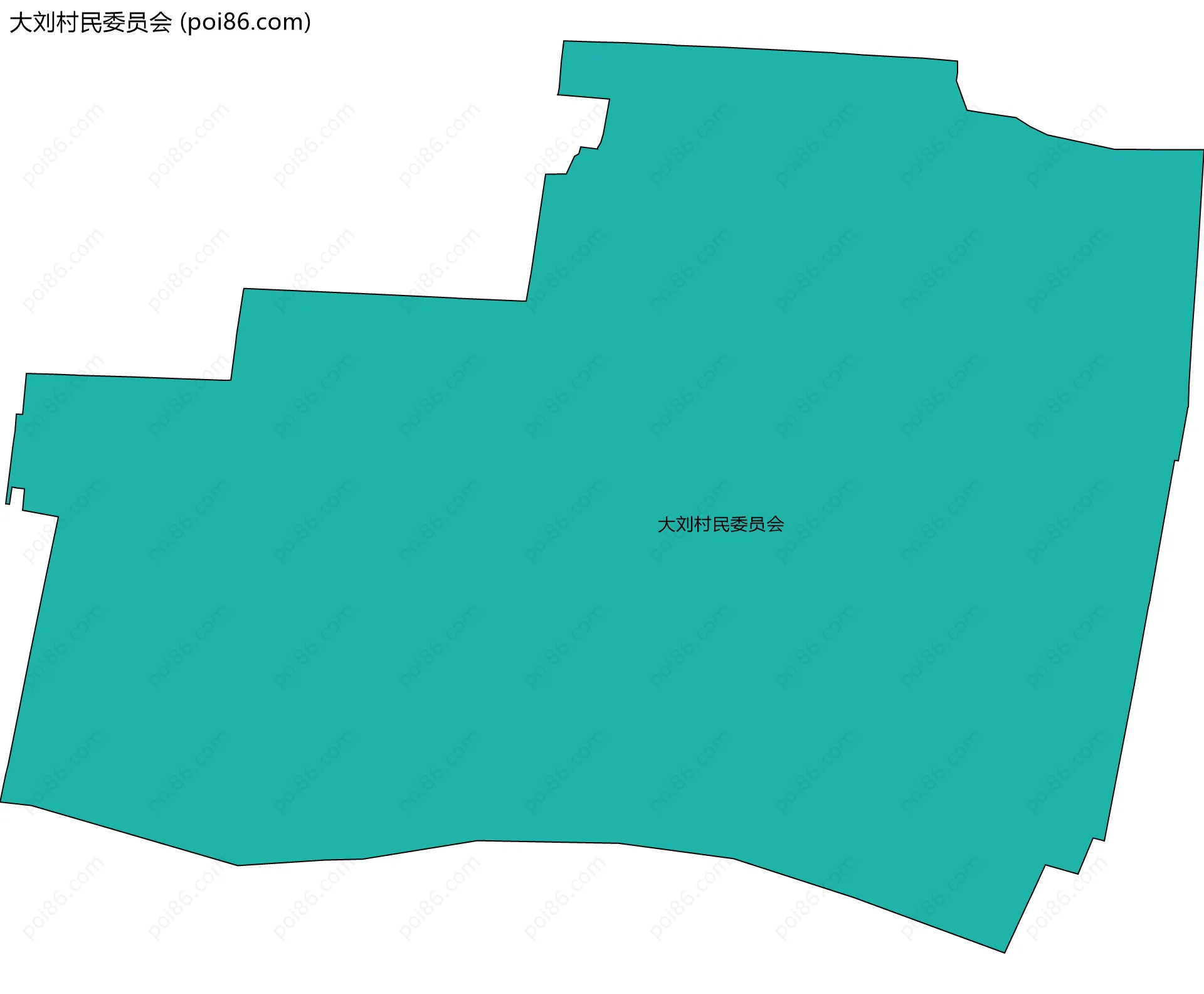 大刘村民委员会边界地图