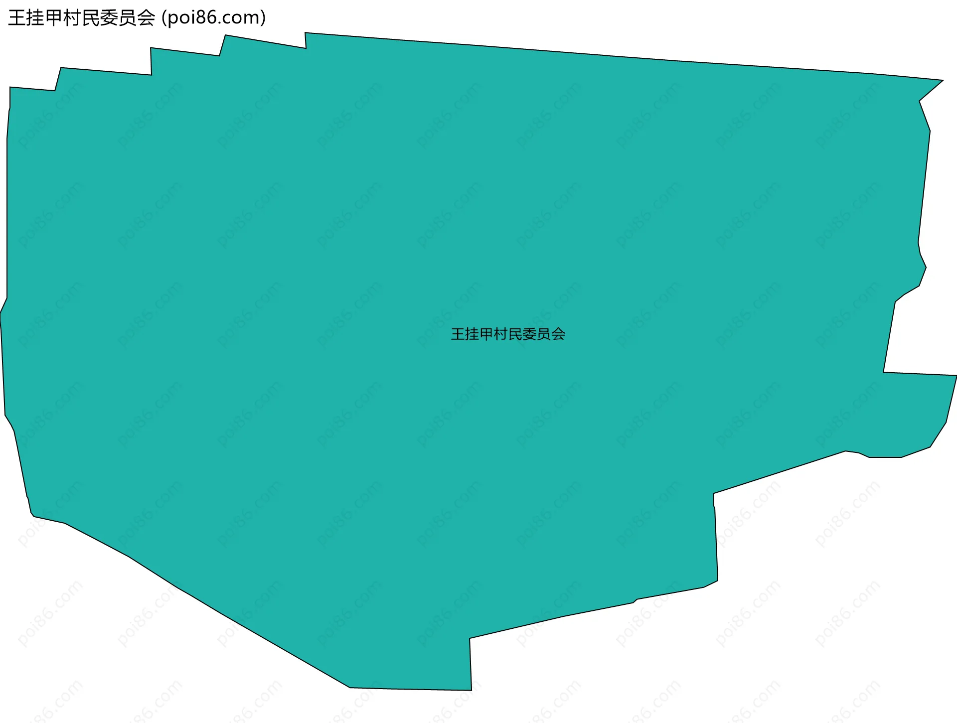 王挂甲村民委员会边界地图
