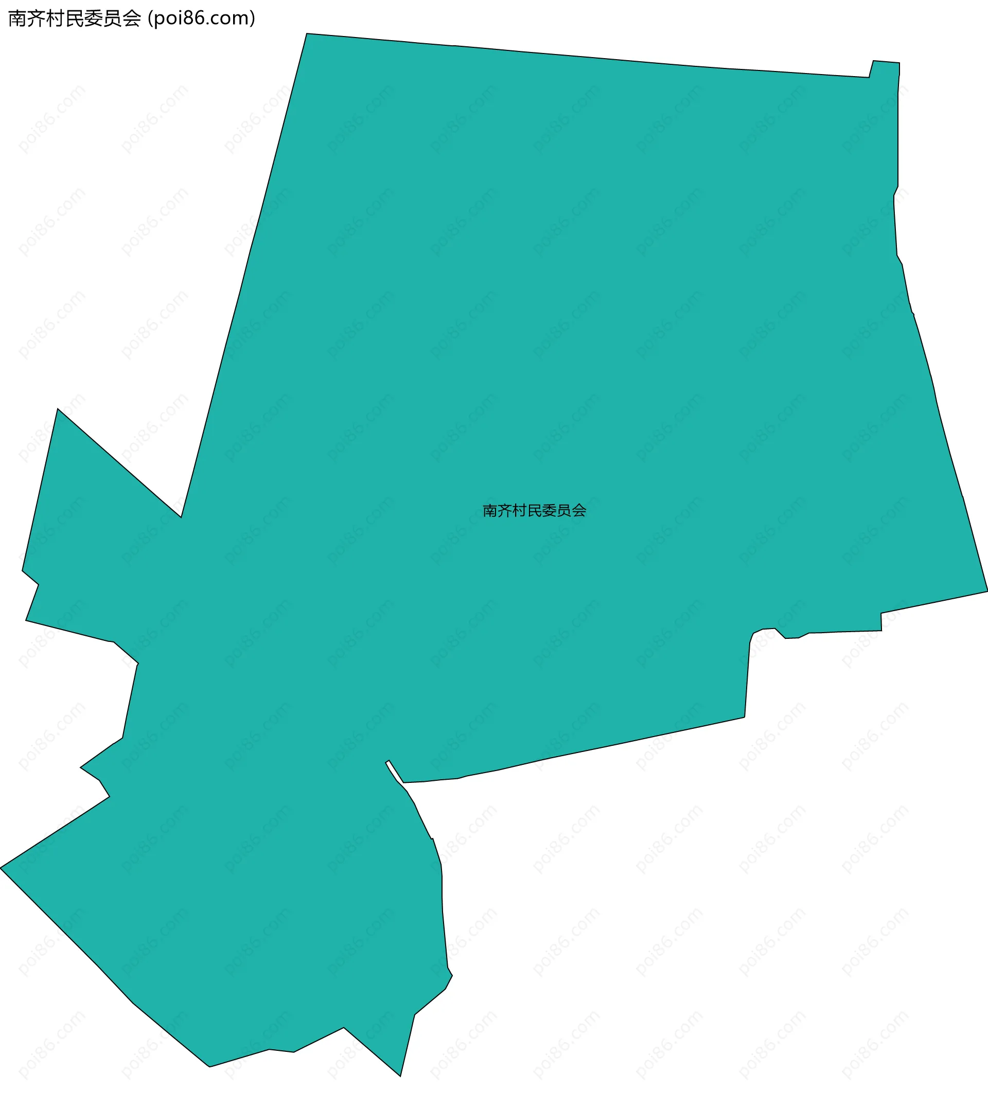 南齐村民委员会边界地图