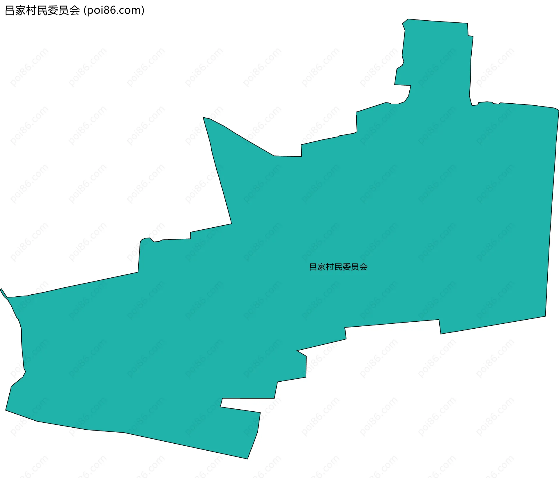 吕家村民委员会边界地图