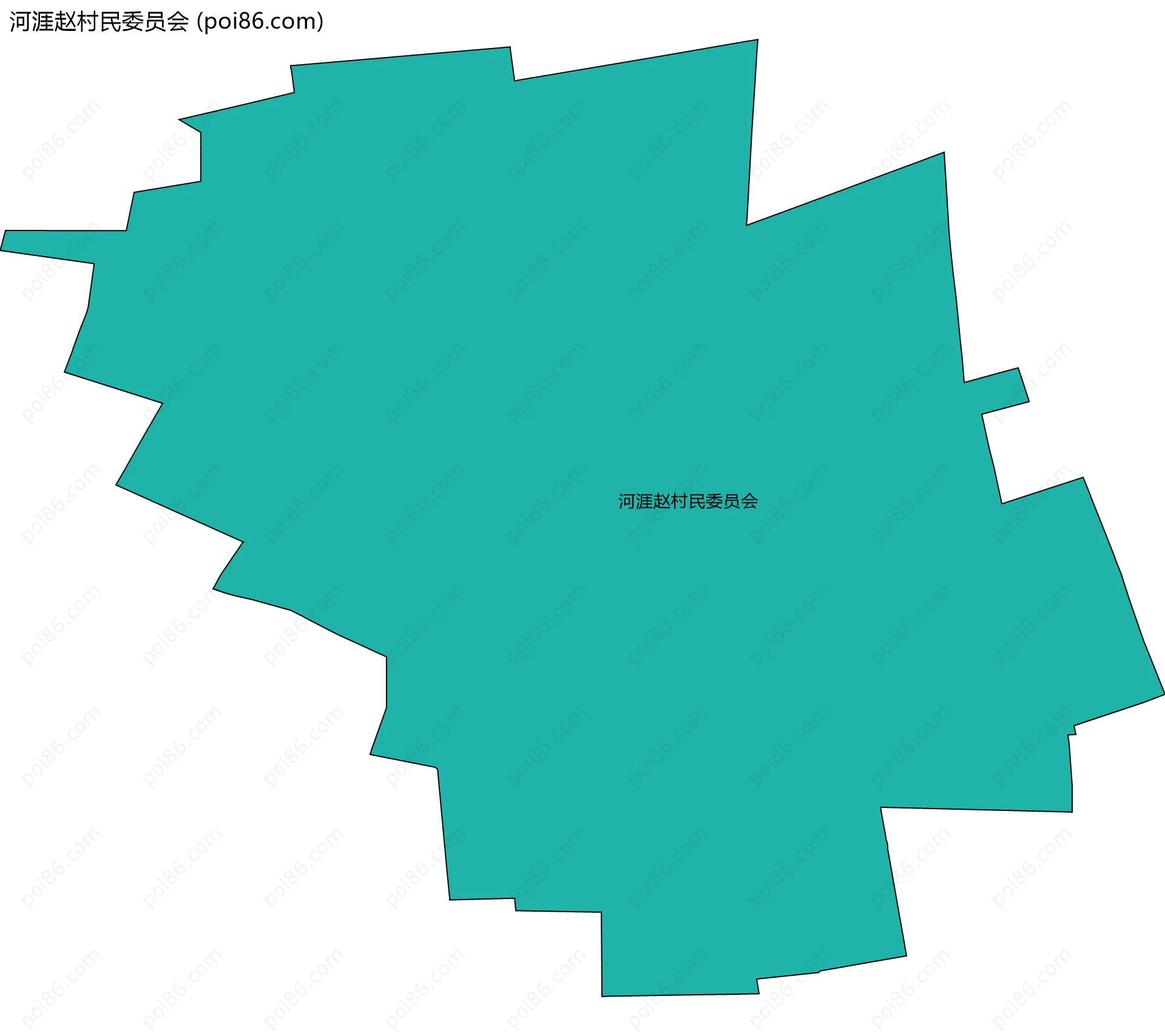 河涯赵村民委员会边界地图