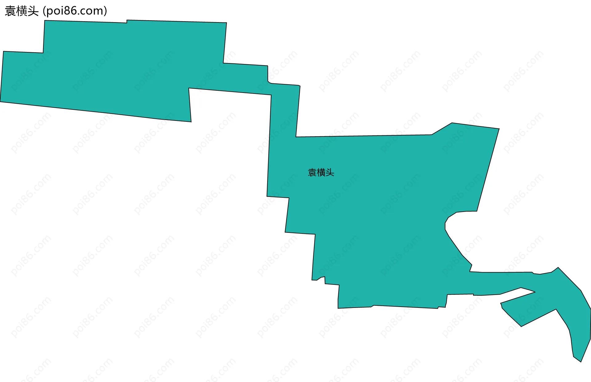 袁横头边界地图