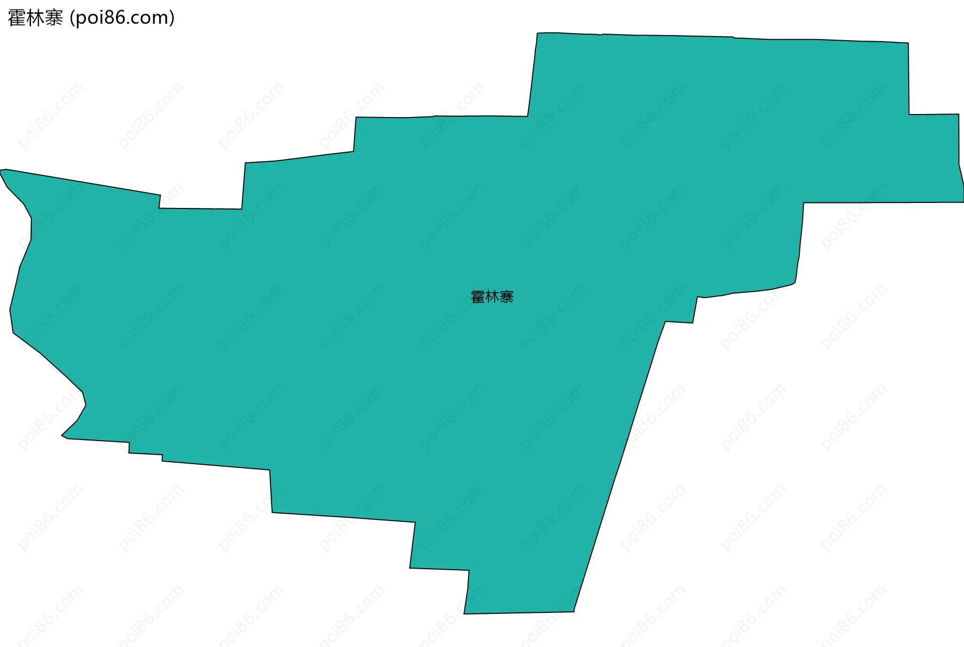 霍林寨边界地图