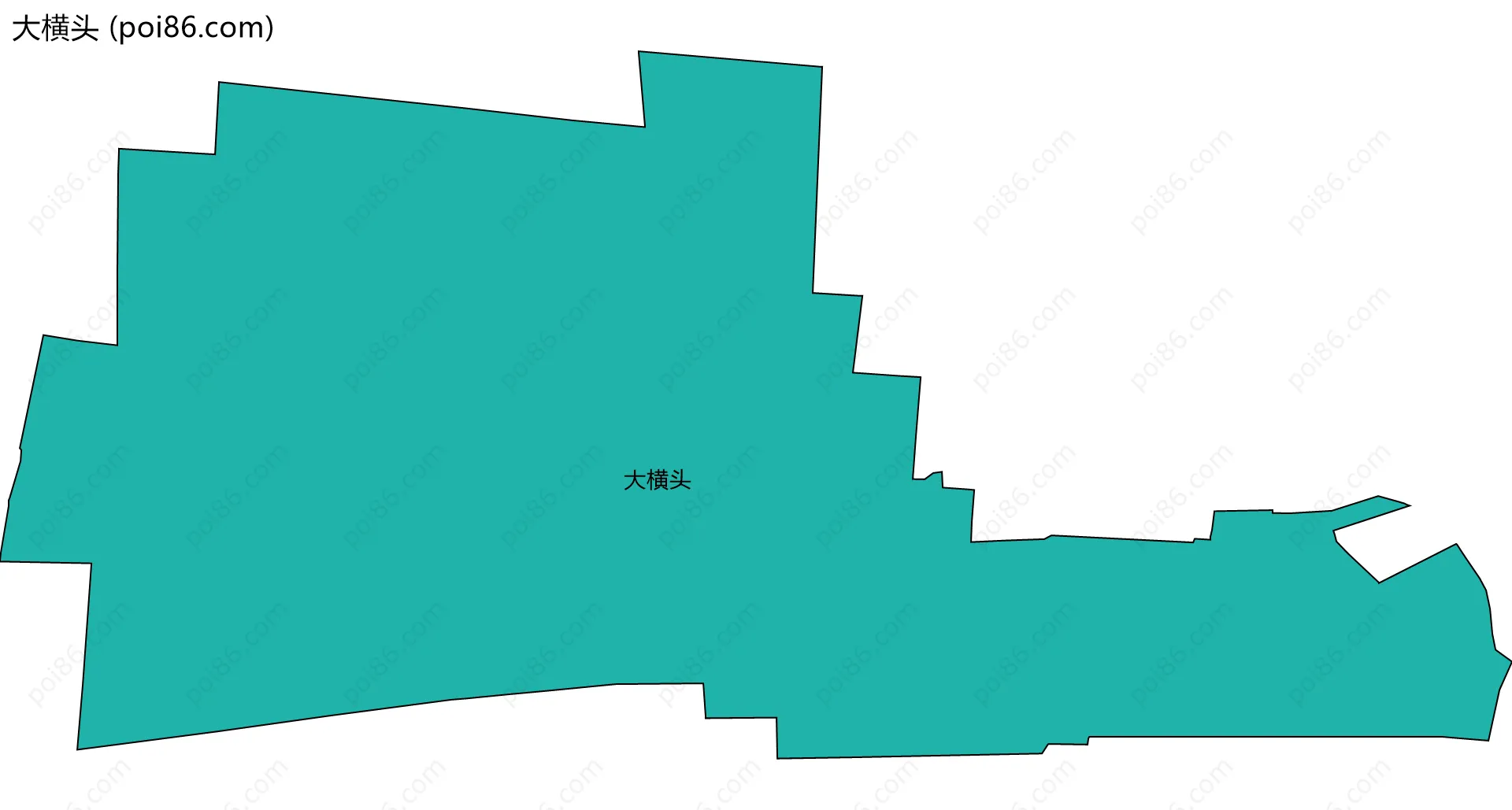 大横头边界地图