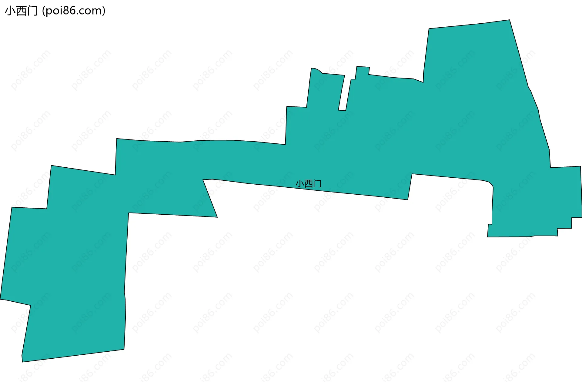 小西门边界地图