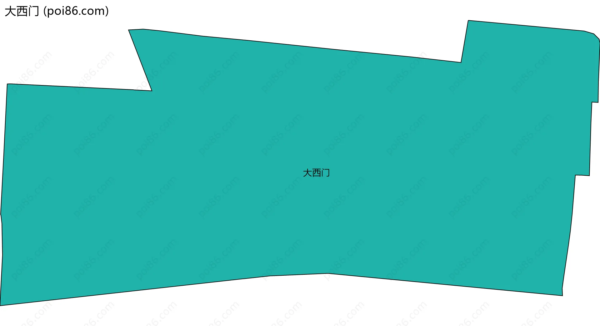 大西门边界地图