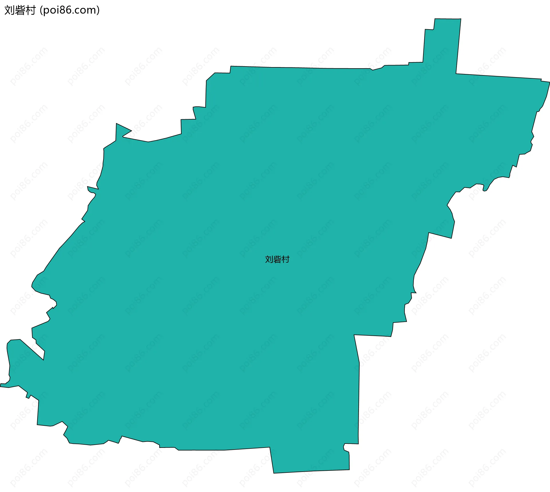 刘砦村边界地图