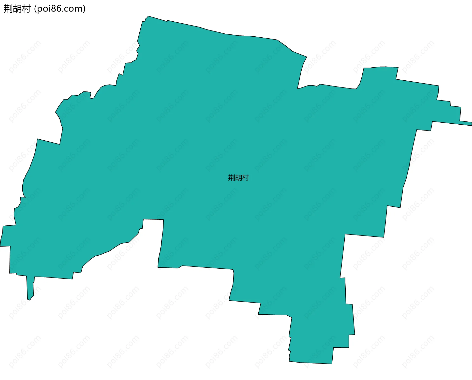 荆胡村边界地图