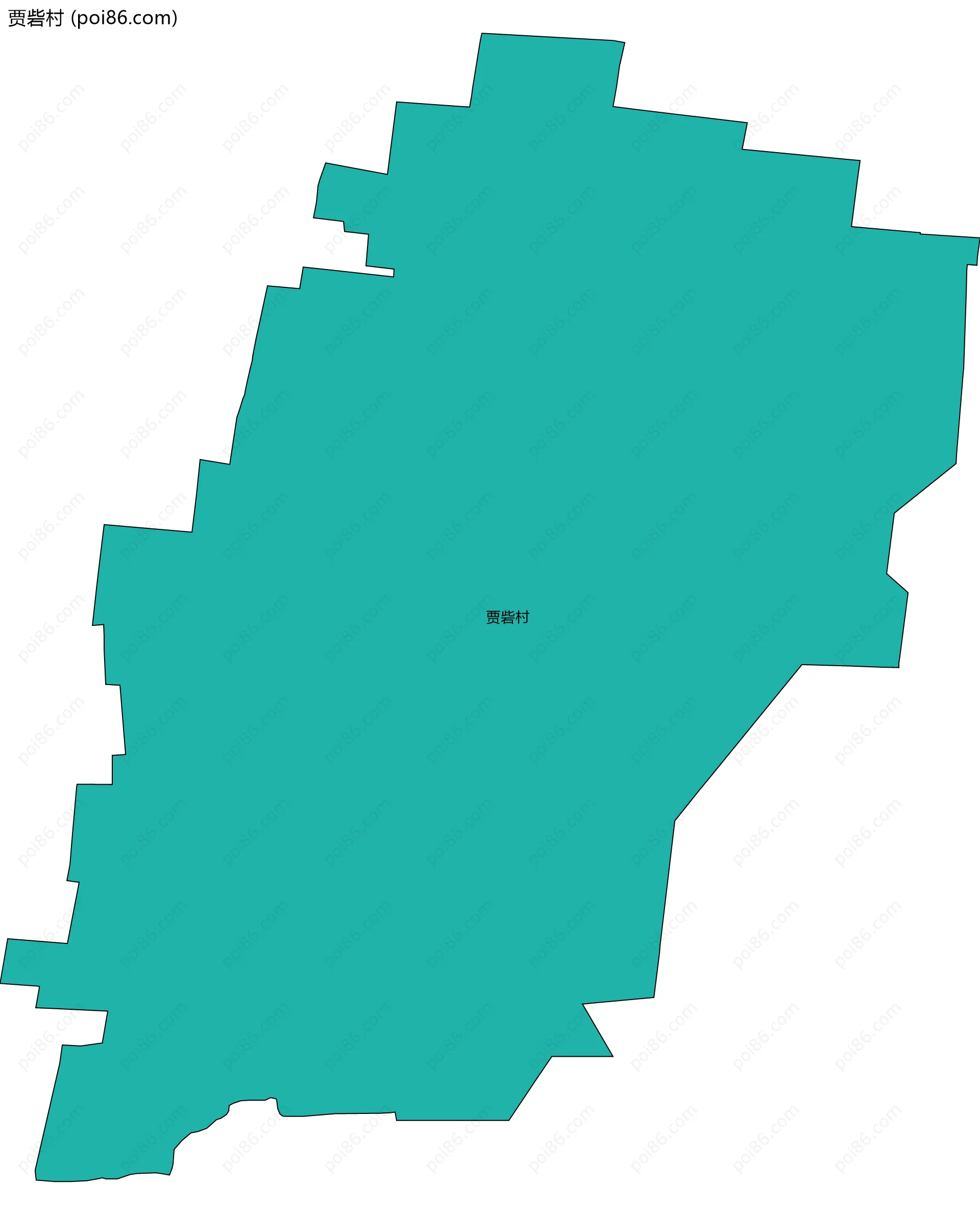 贾砦村边界地图