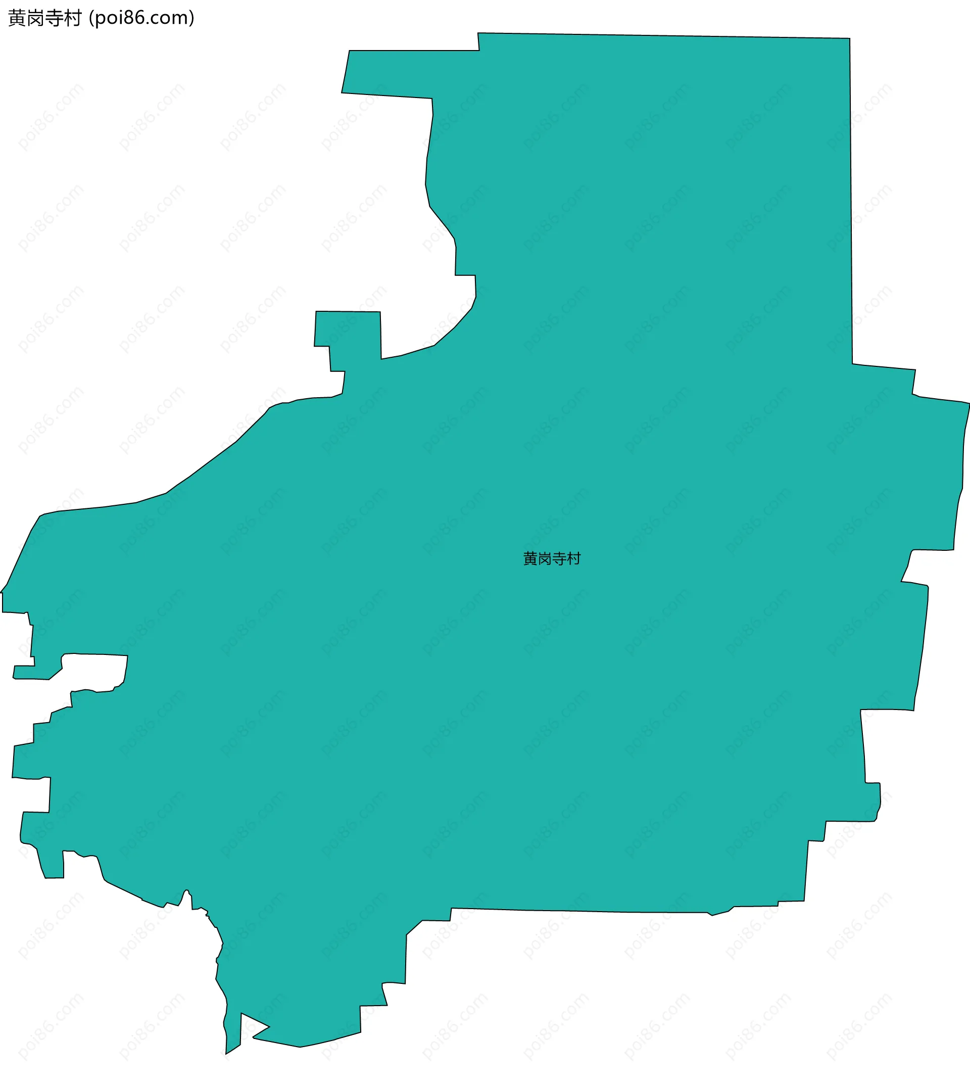 黄岗寺村边界地图