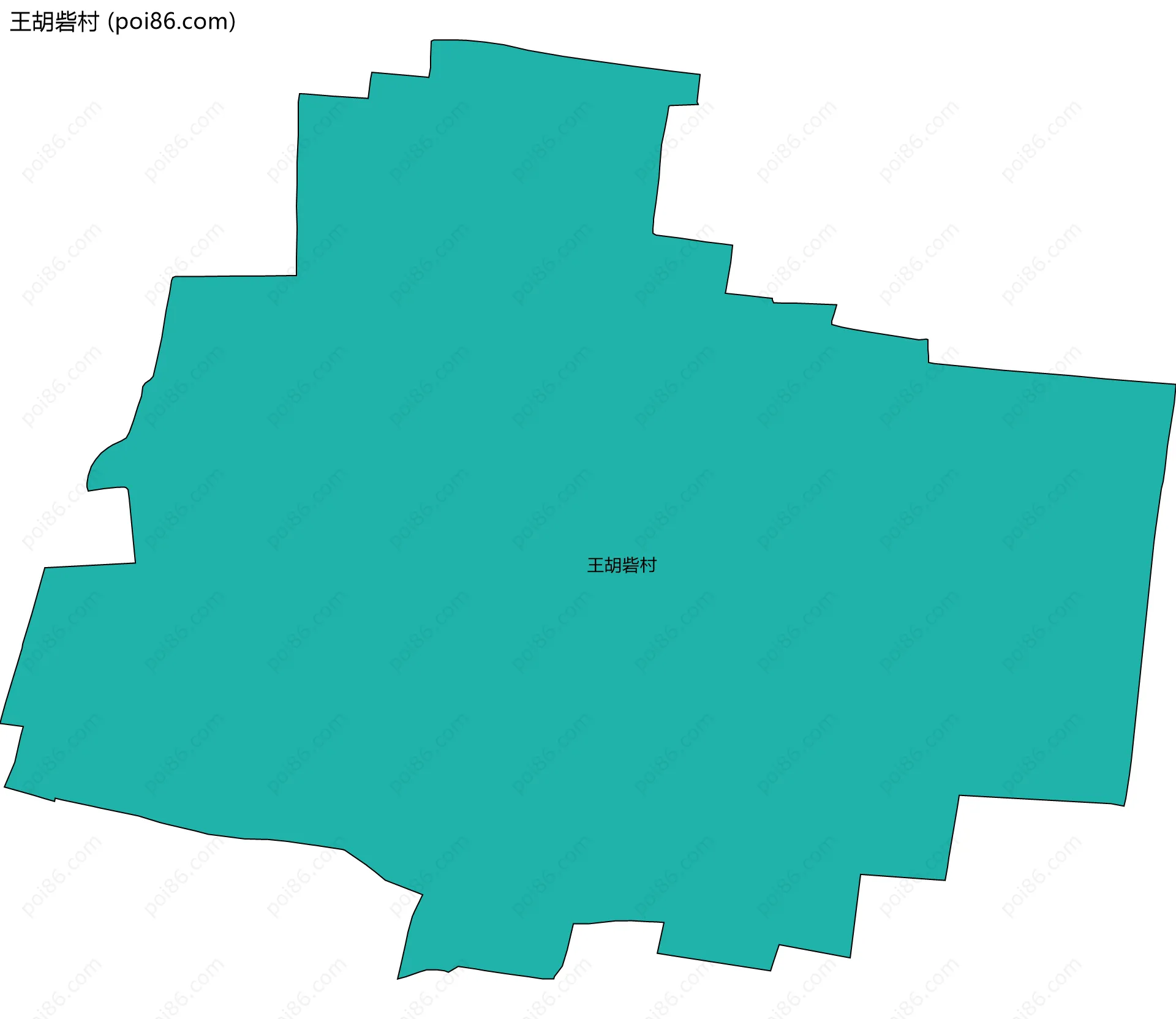 王胡砦村边界地图