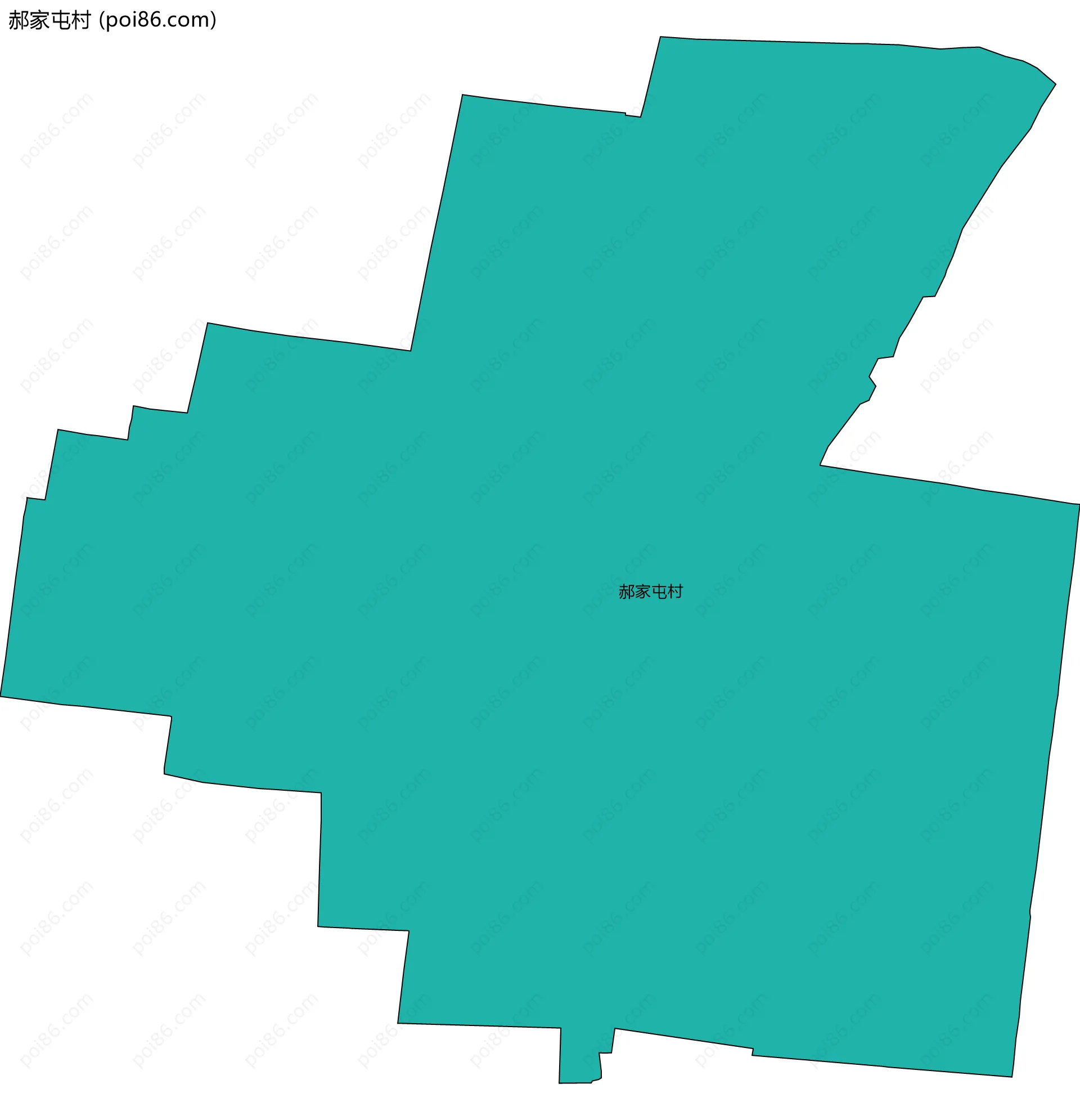 郝家屯村边界地图