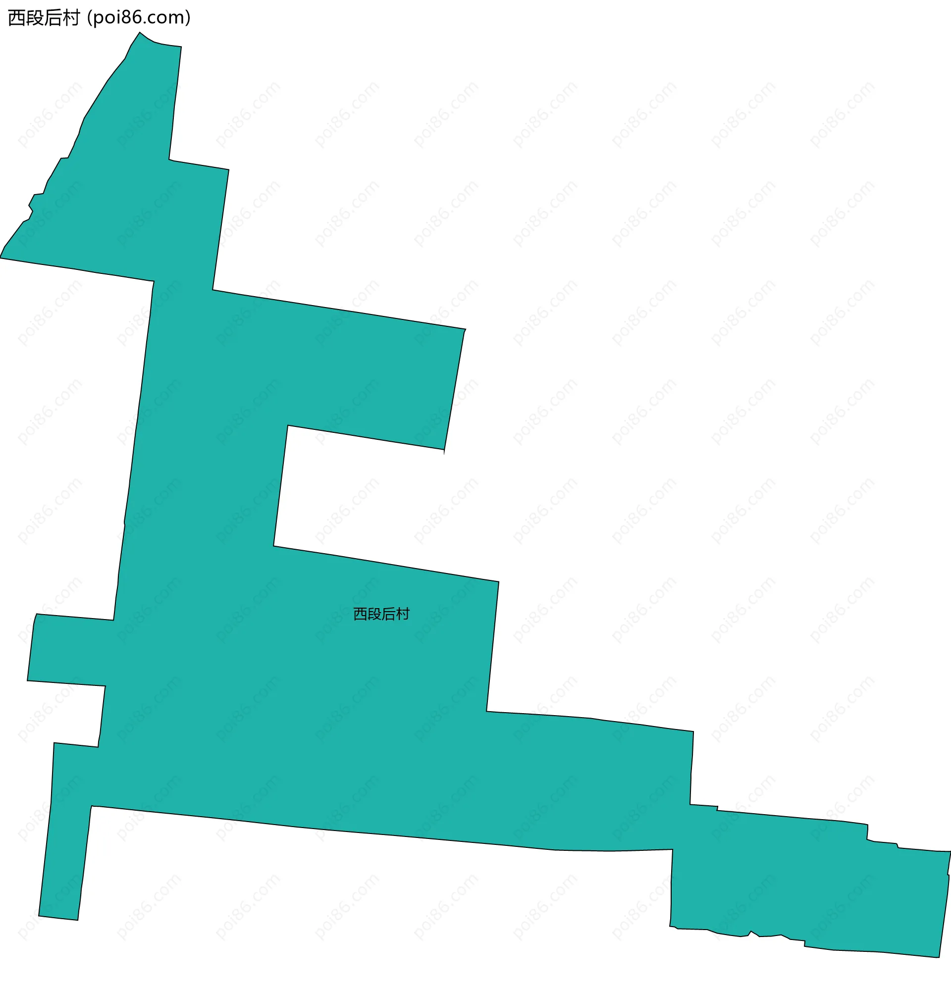 西段后村边界地图