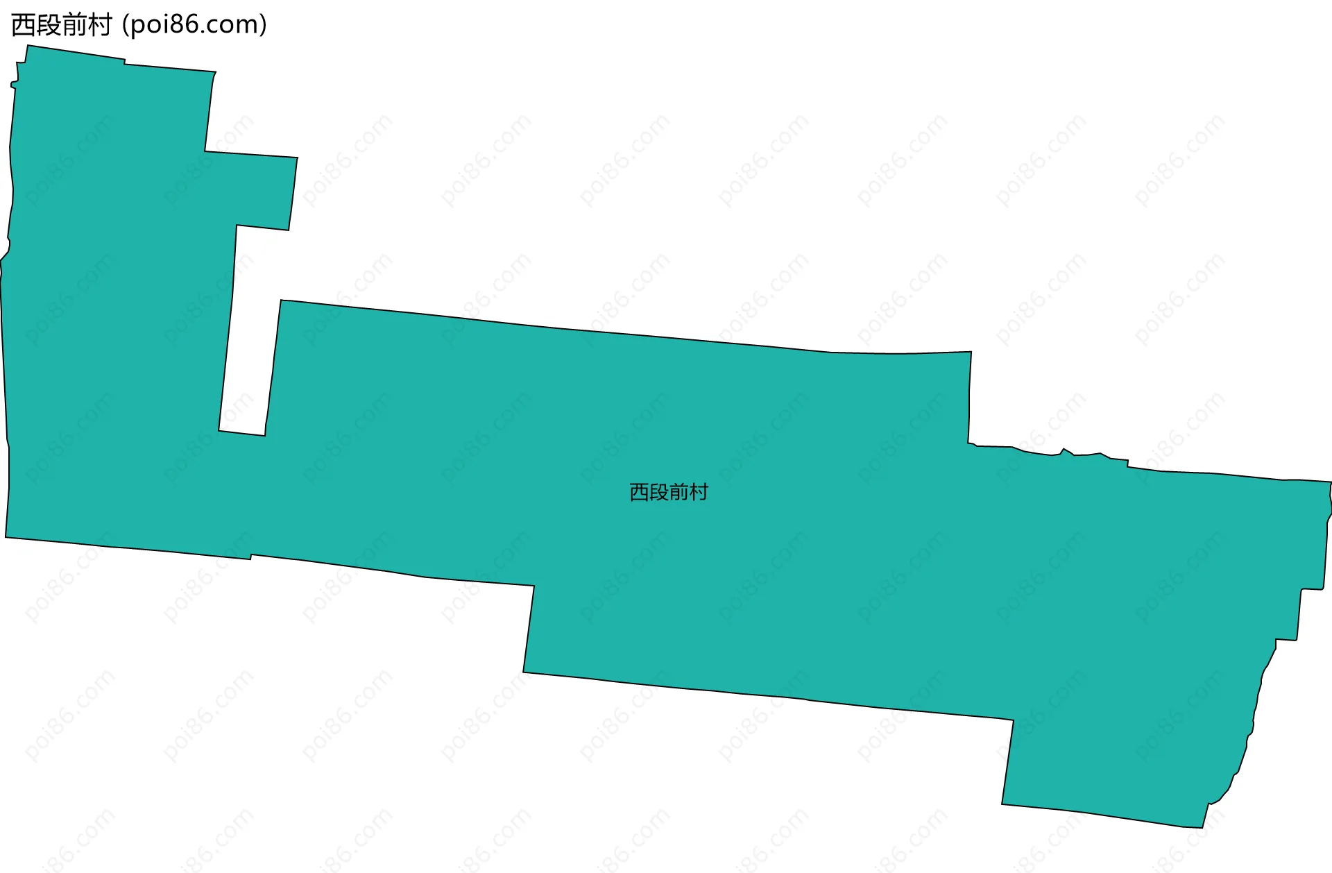 西段前村边界地图