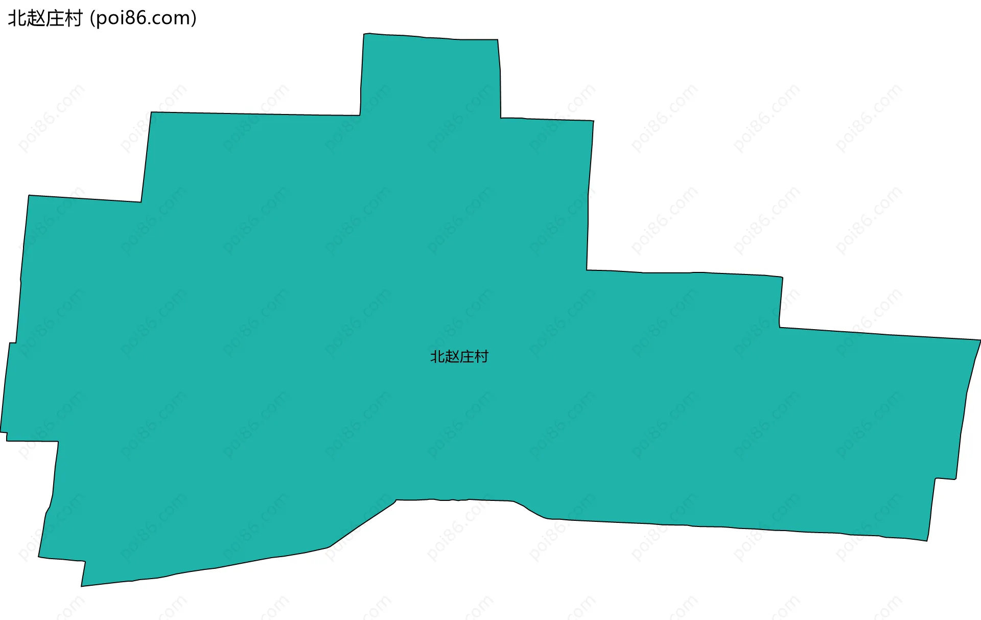 北赵庄村边界地图