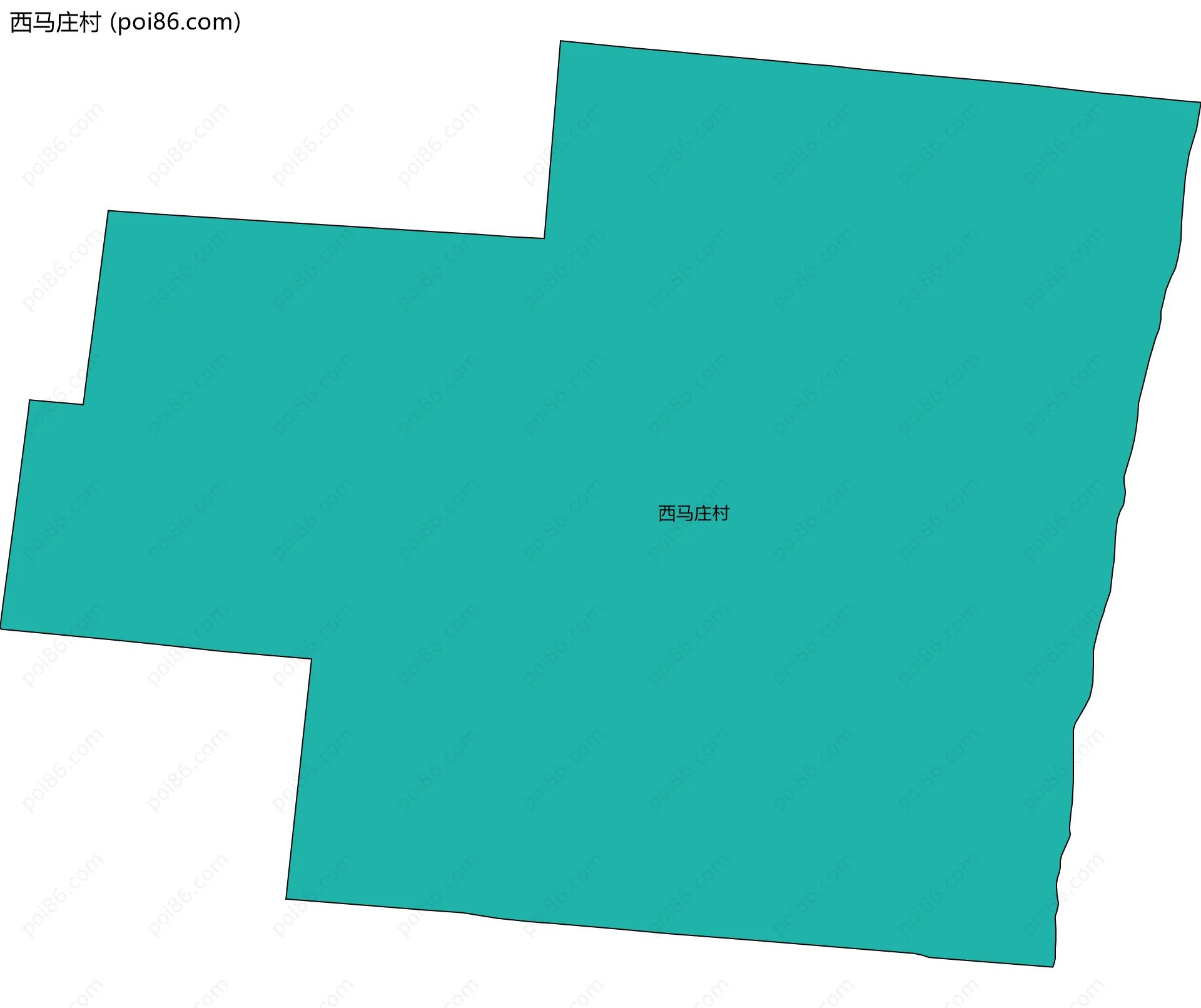 西马庄村边界地图