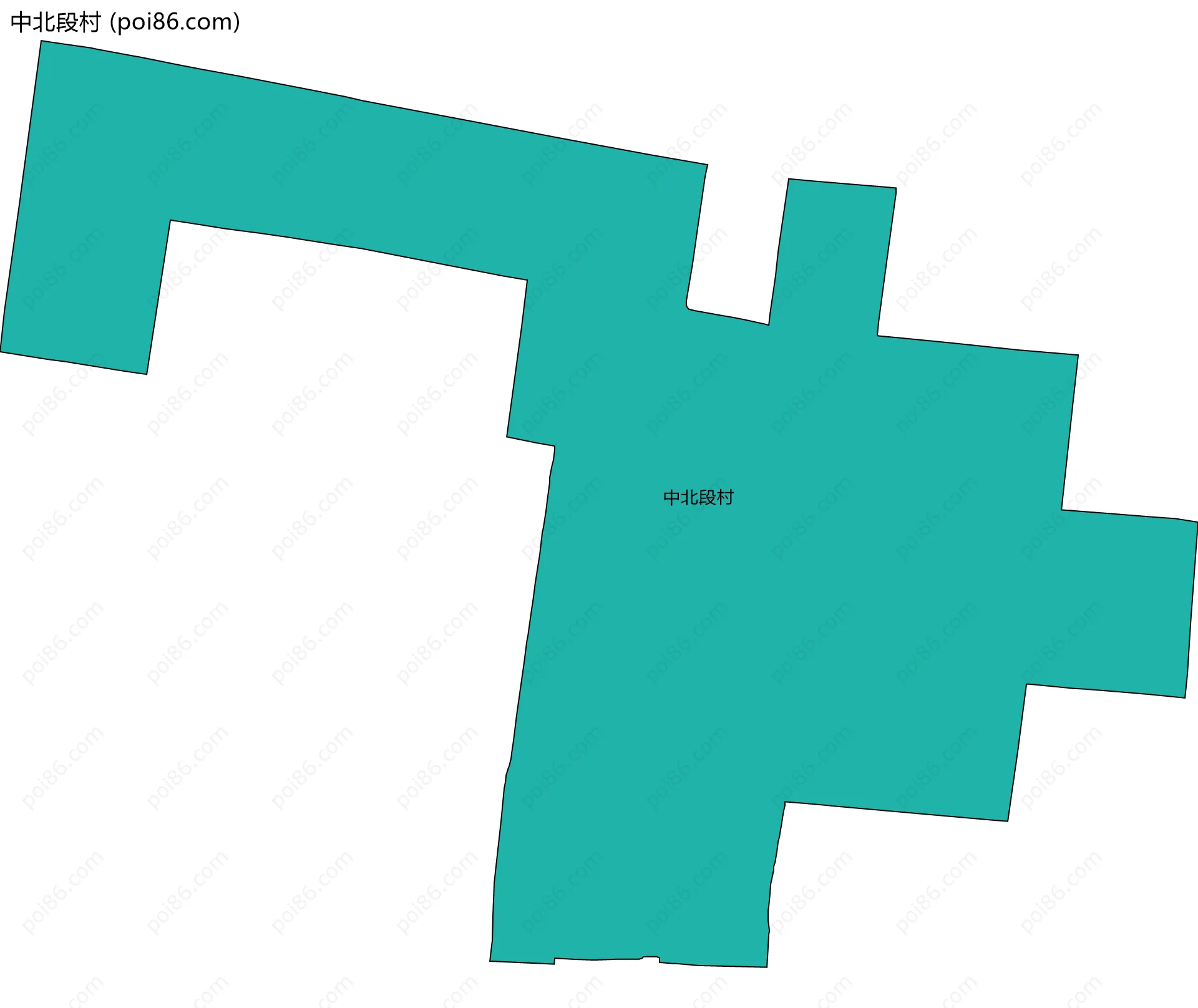 中北段村边界地图
