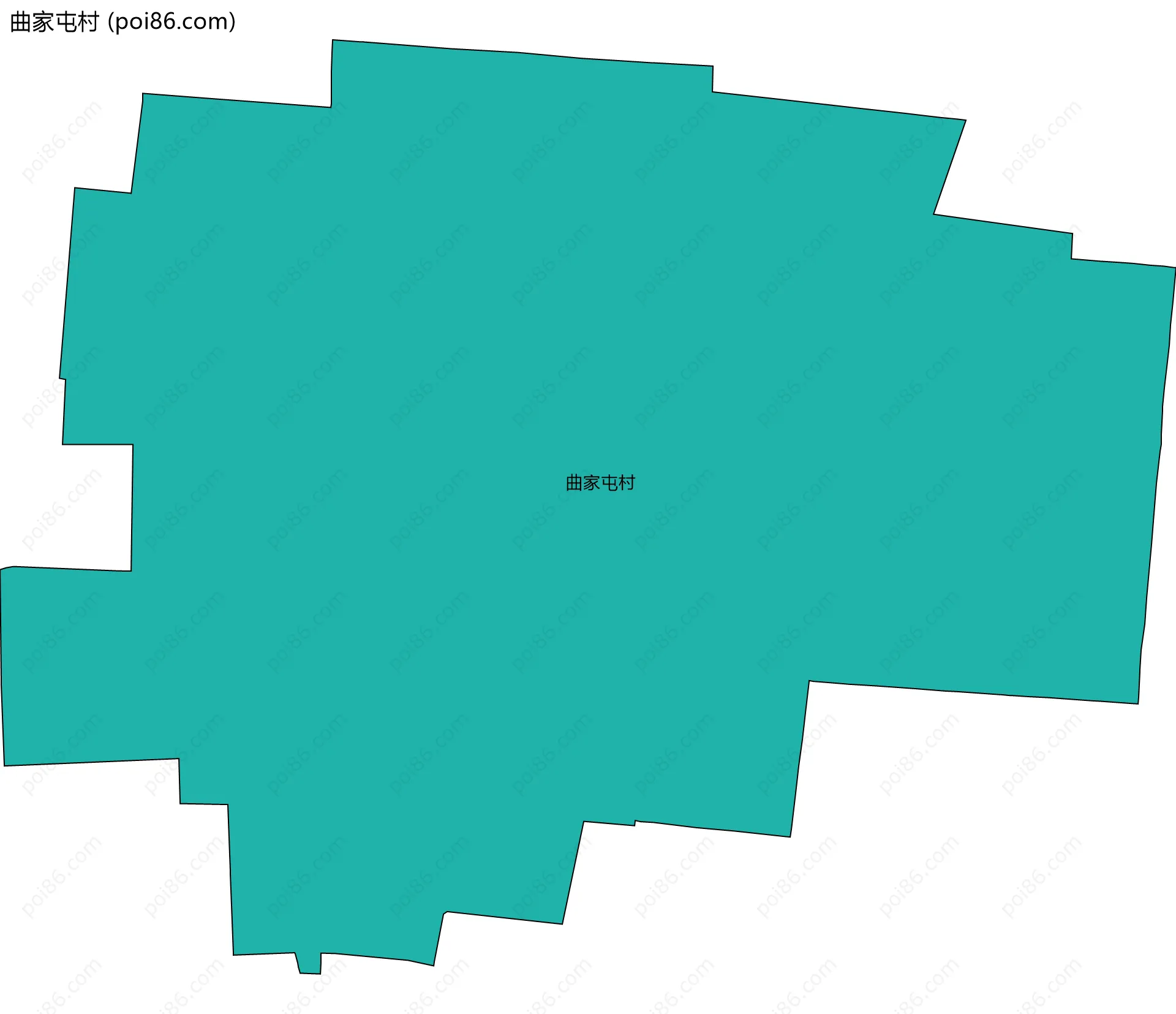 曲家屯村边界地图