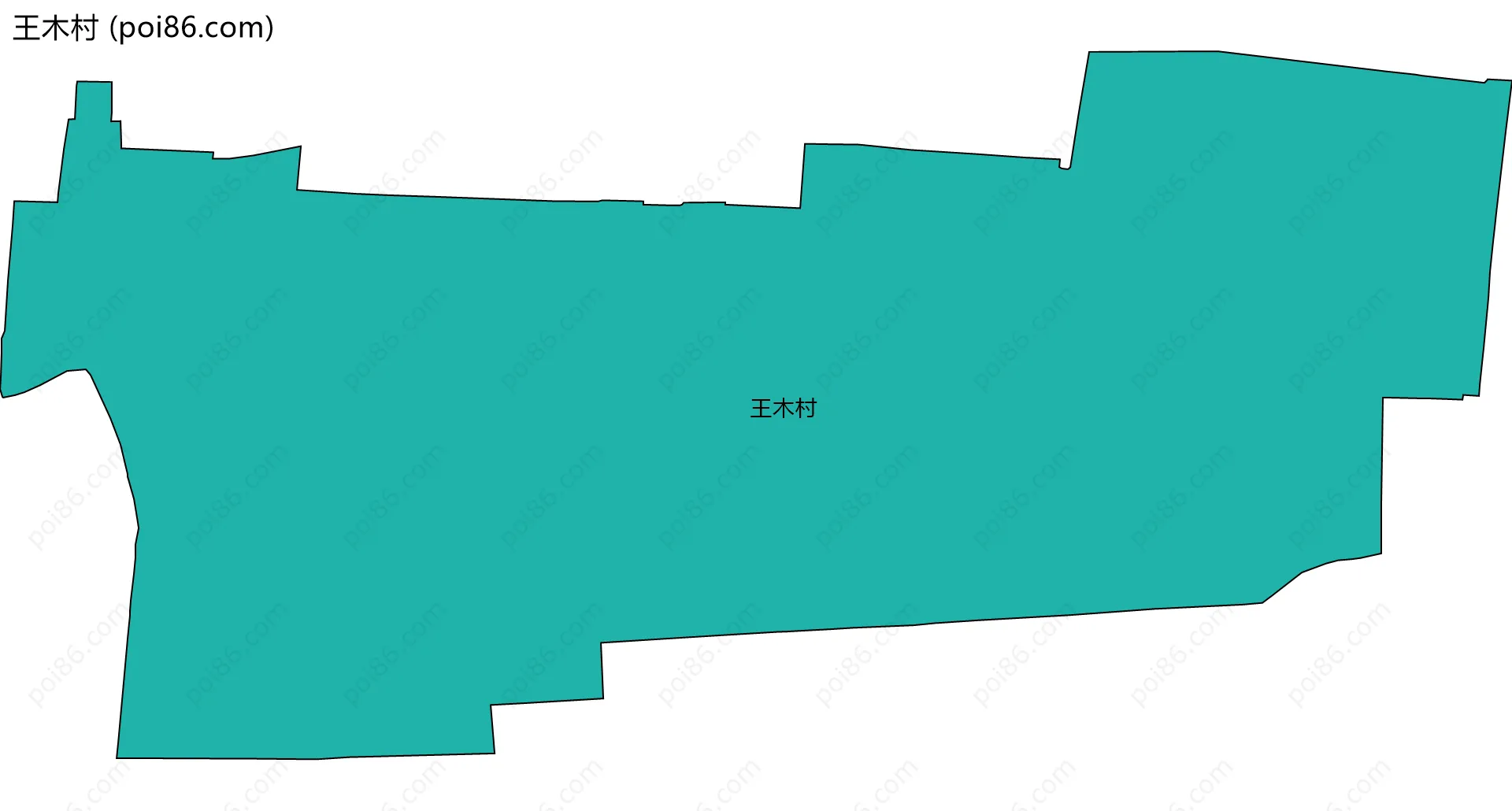 王木村边界地图