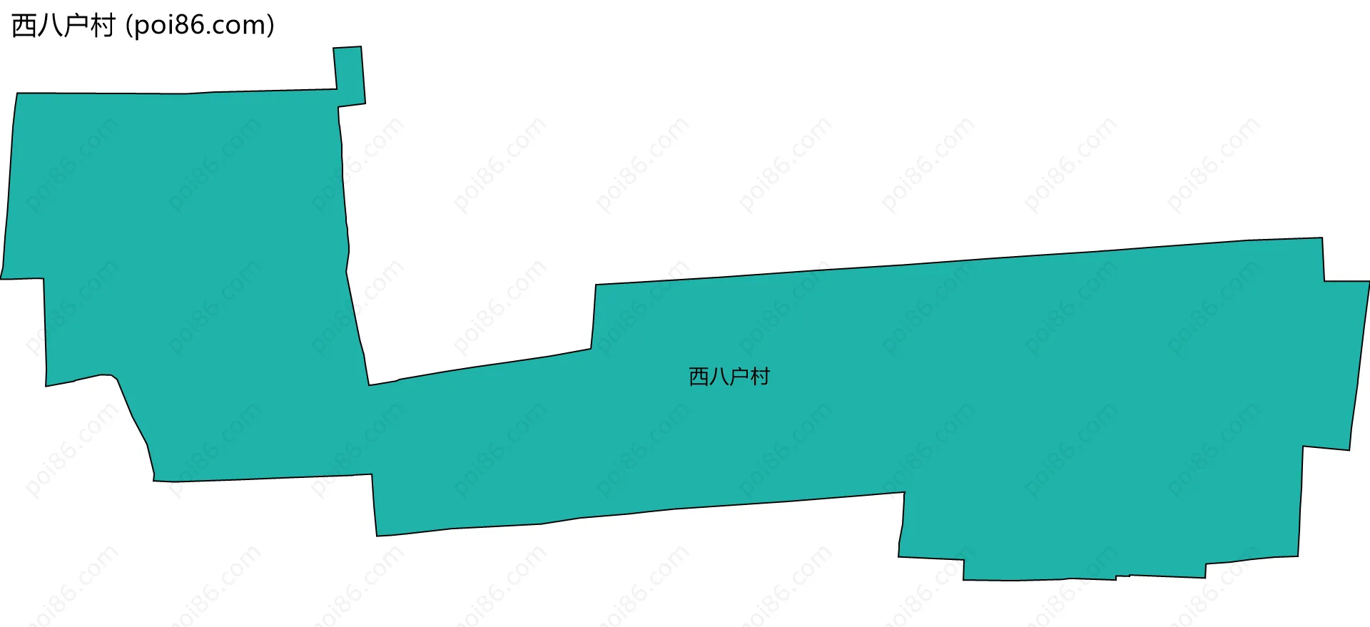 西八户村边界地图