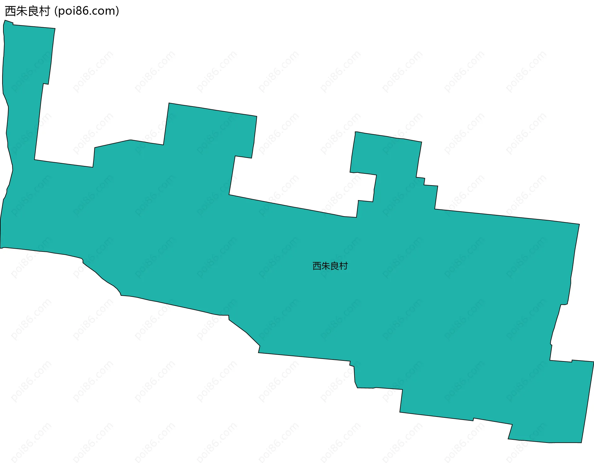 西朱良村边界地图
