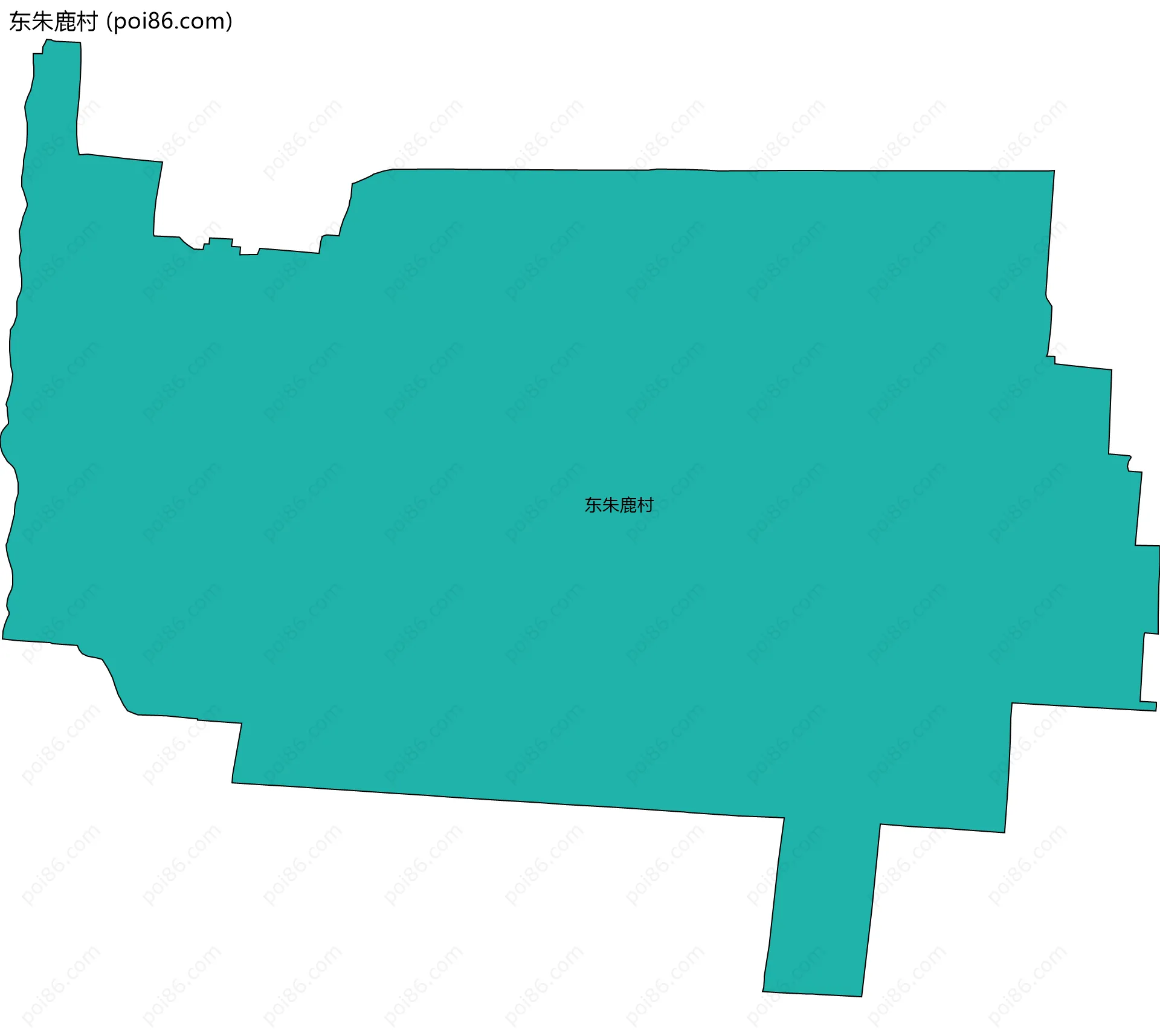 东朱鹿村边界地图