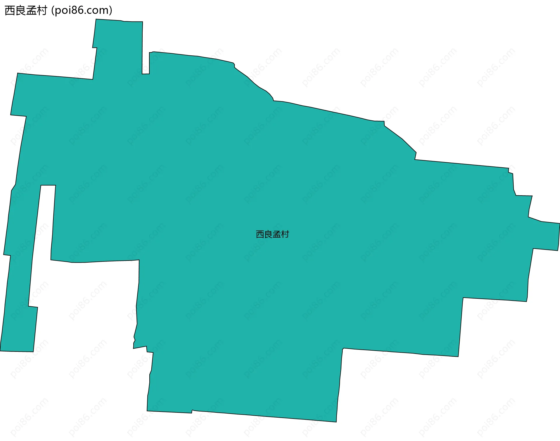 西良孟村边界地图