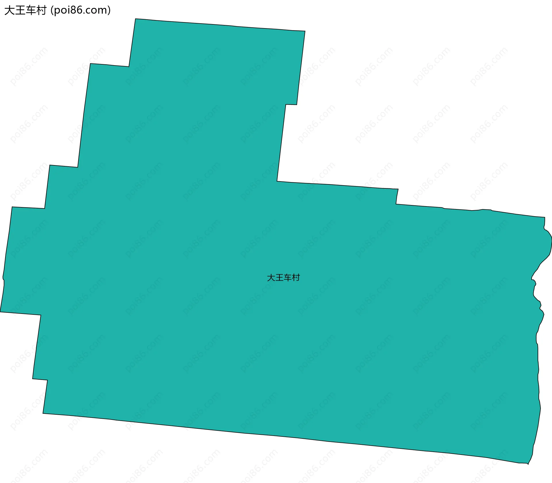 大王车村边界地图