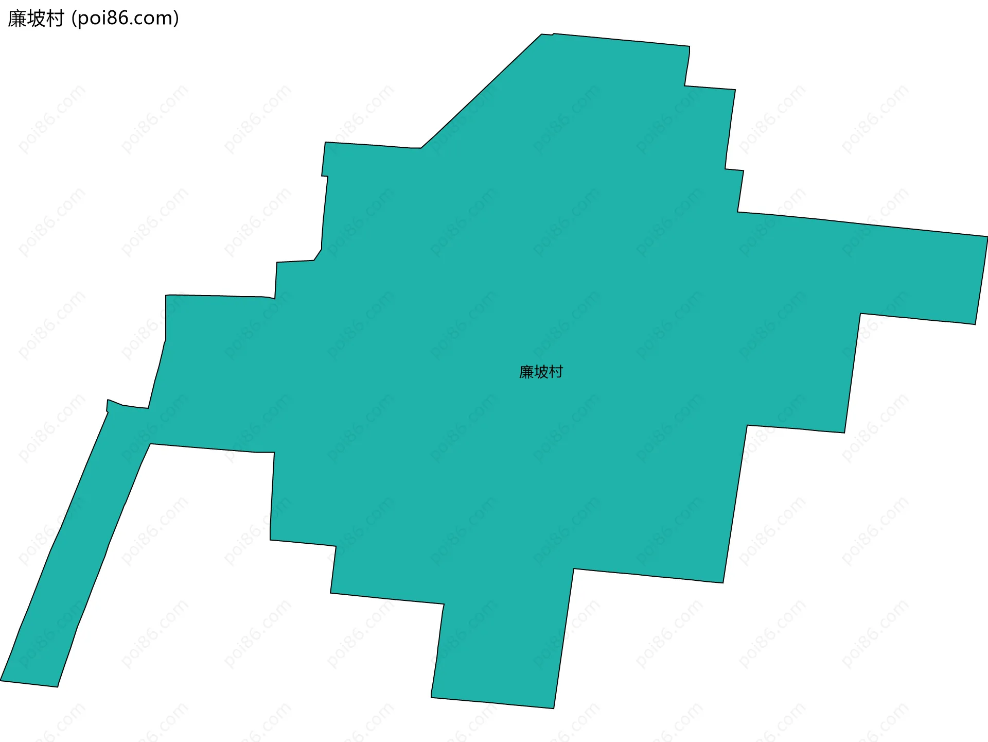廉坡村边界地图