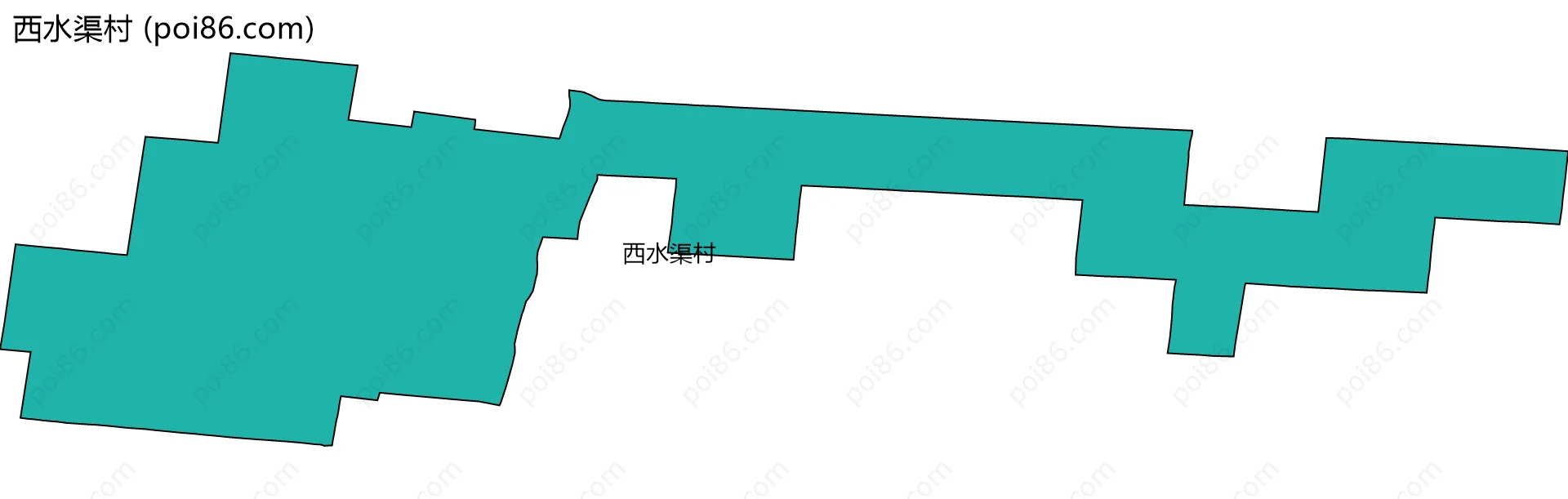西水渠村边界地图
