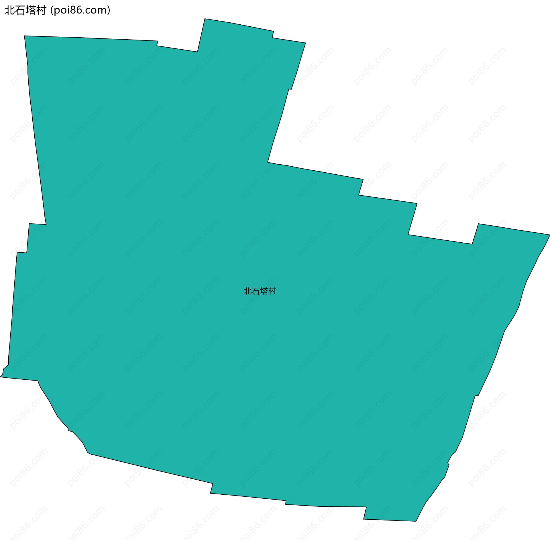 北石塔村边界地图