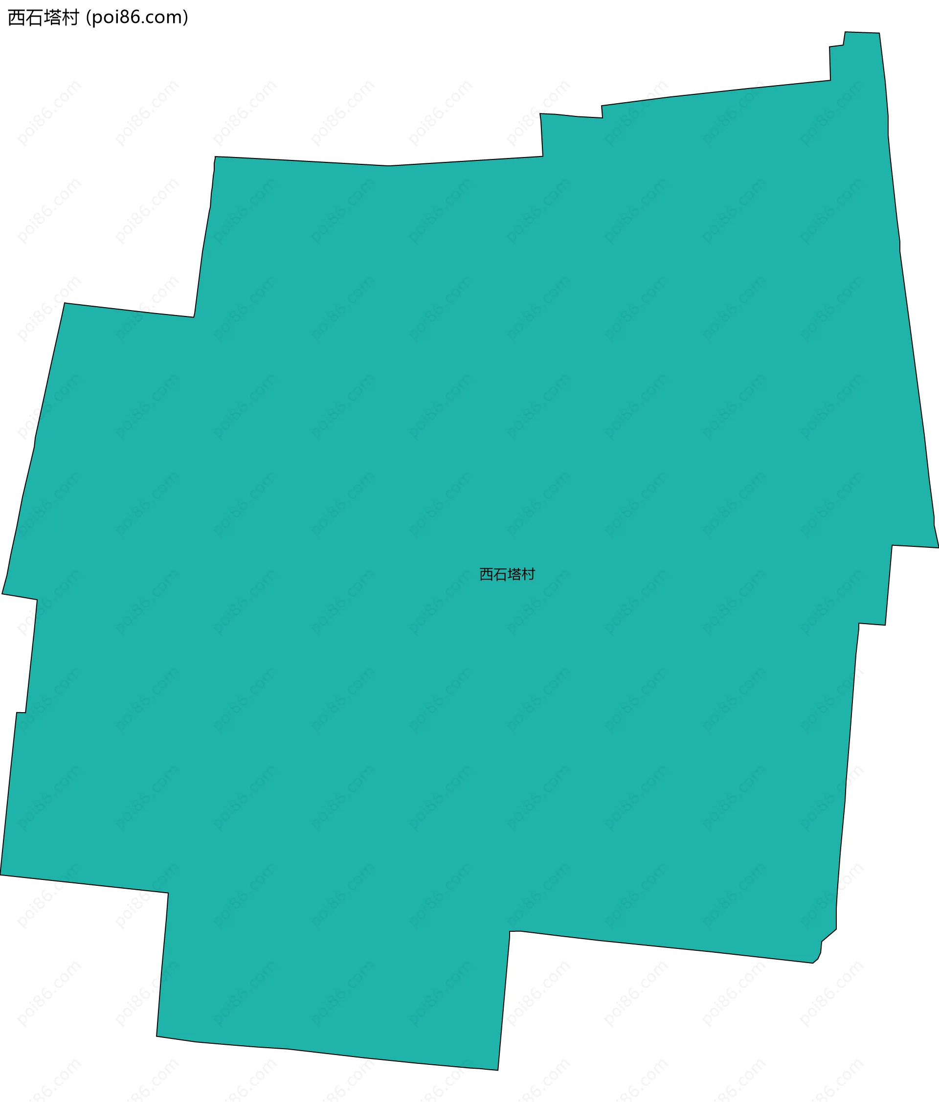 西石塔村边界地图