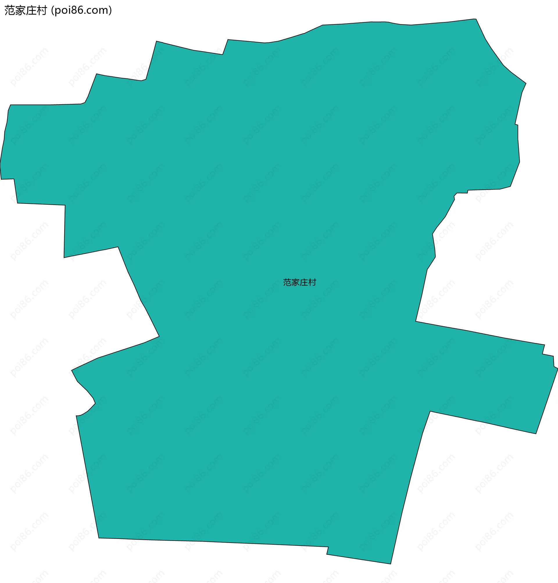 范家庄村边界地图