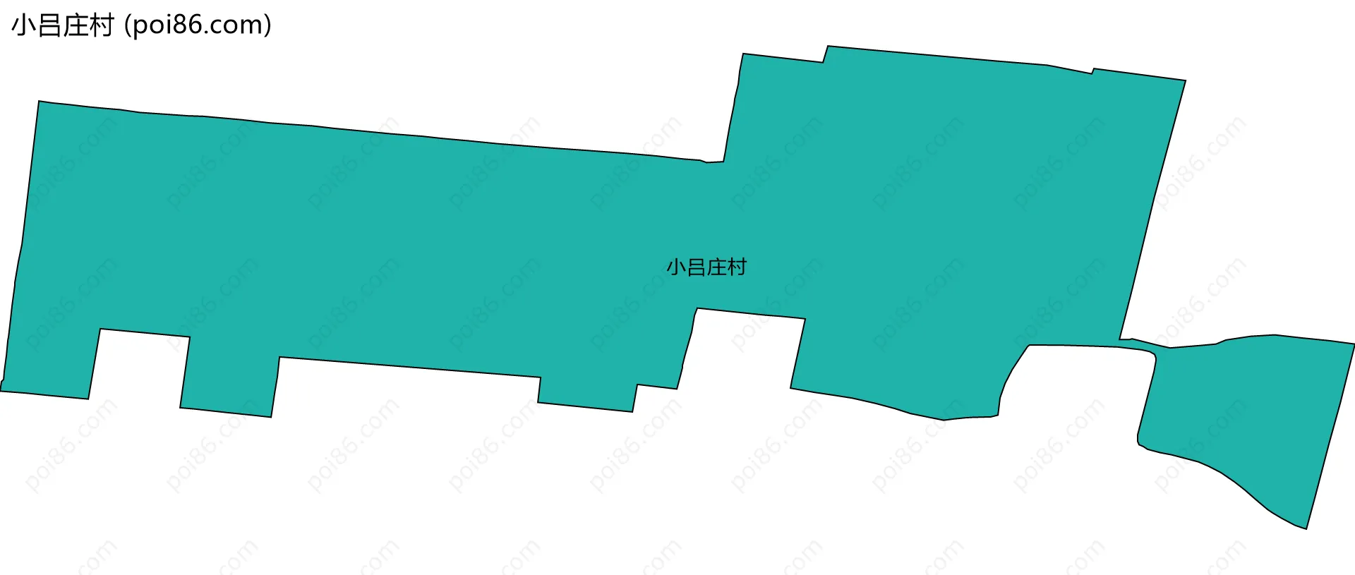 小吕庄村边界地图