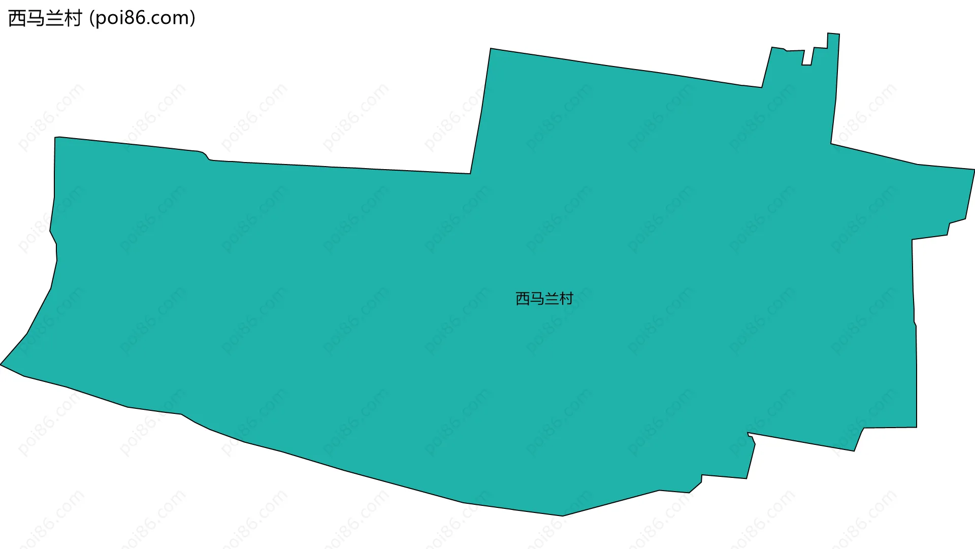西马兰村边界地图