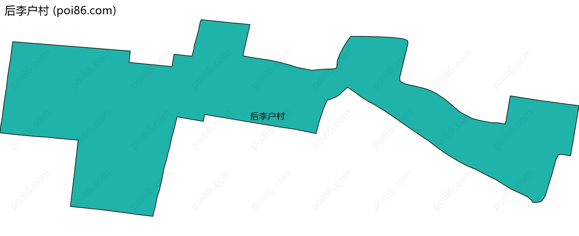 后李户村边界地图