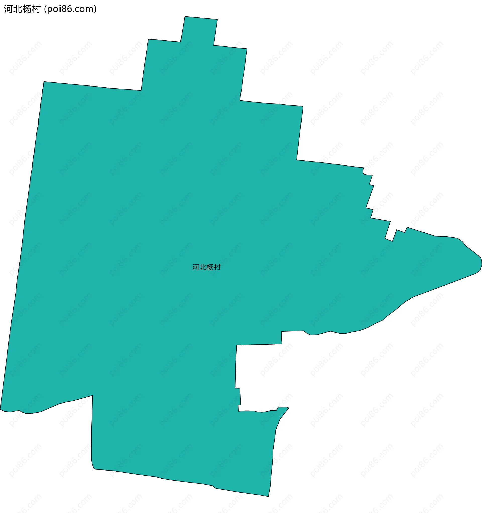 河北杨村边界地图