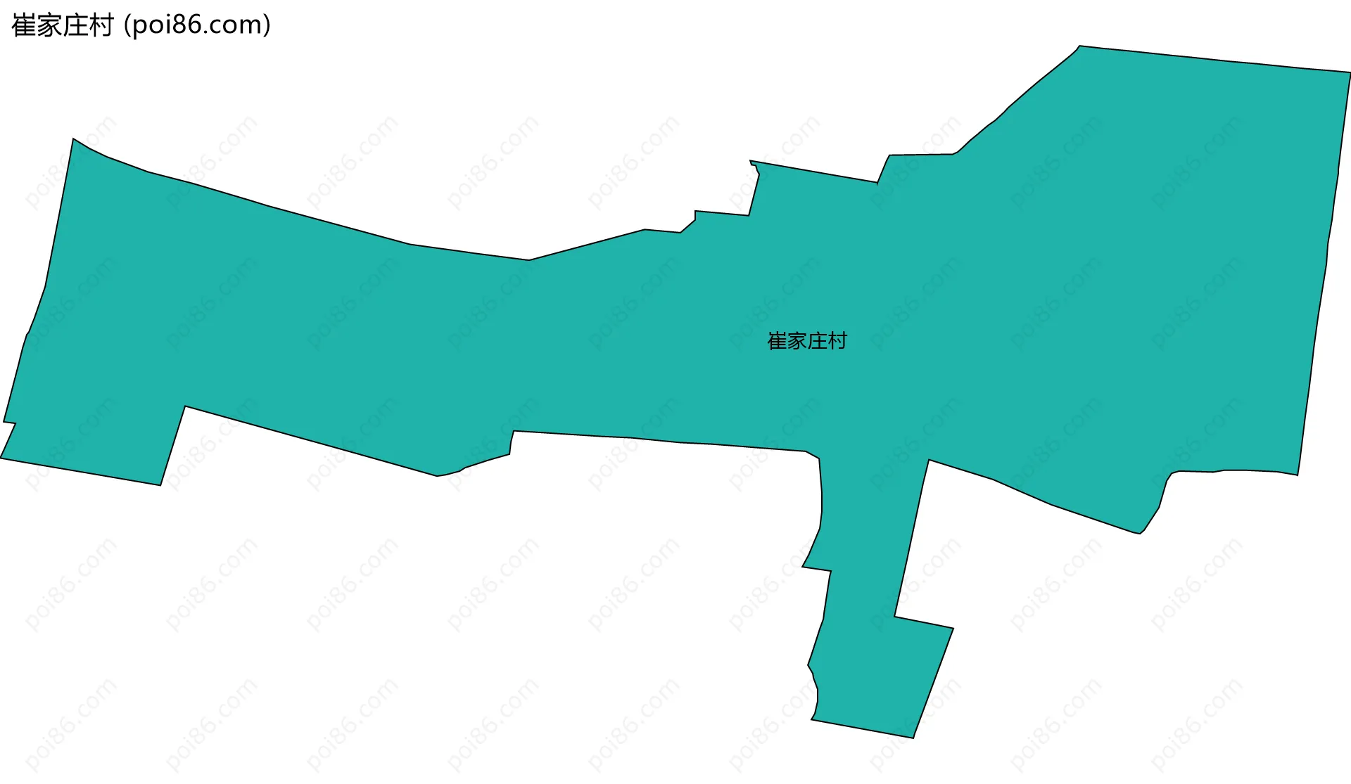 崔家庄村边界地图