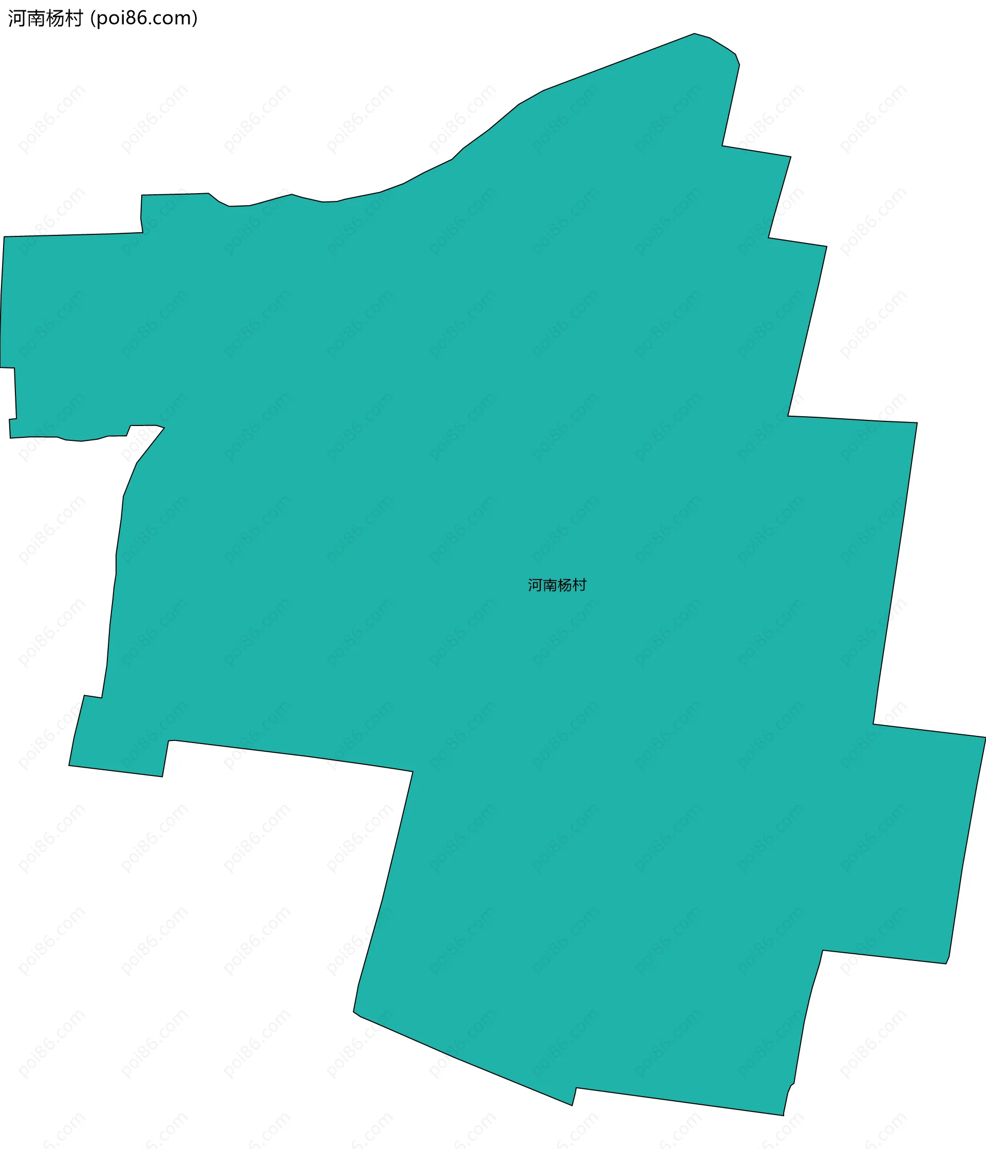 河南杨村边界地图