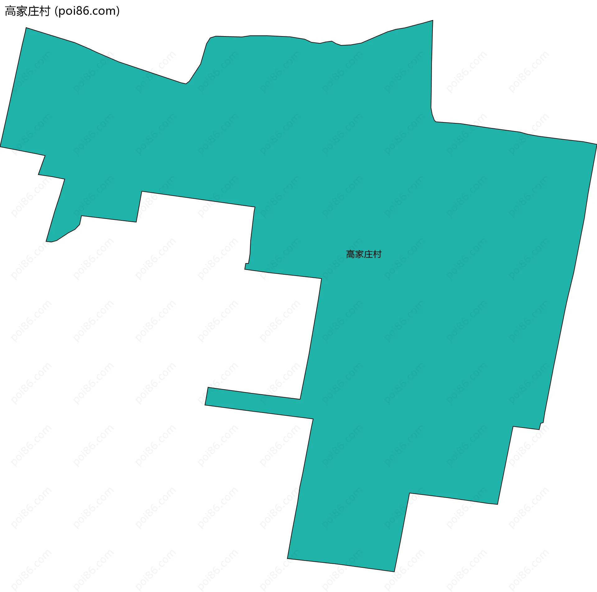 高家庄村边界地图