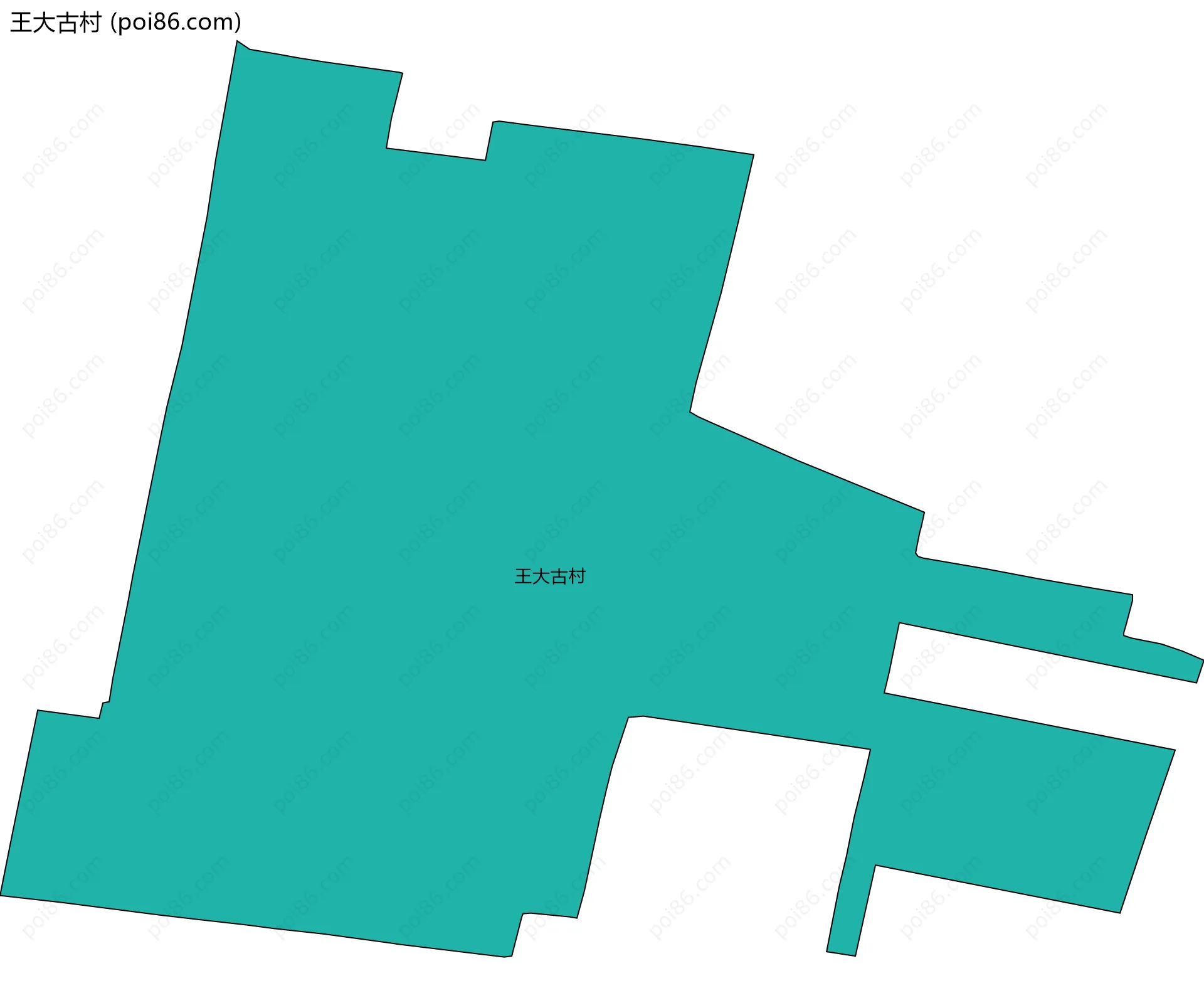 王大古村边界地图