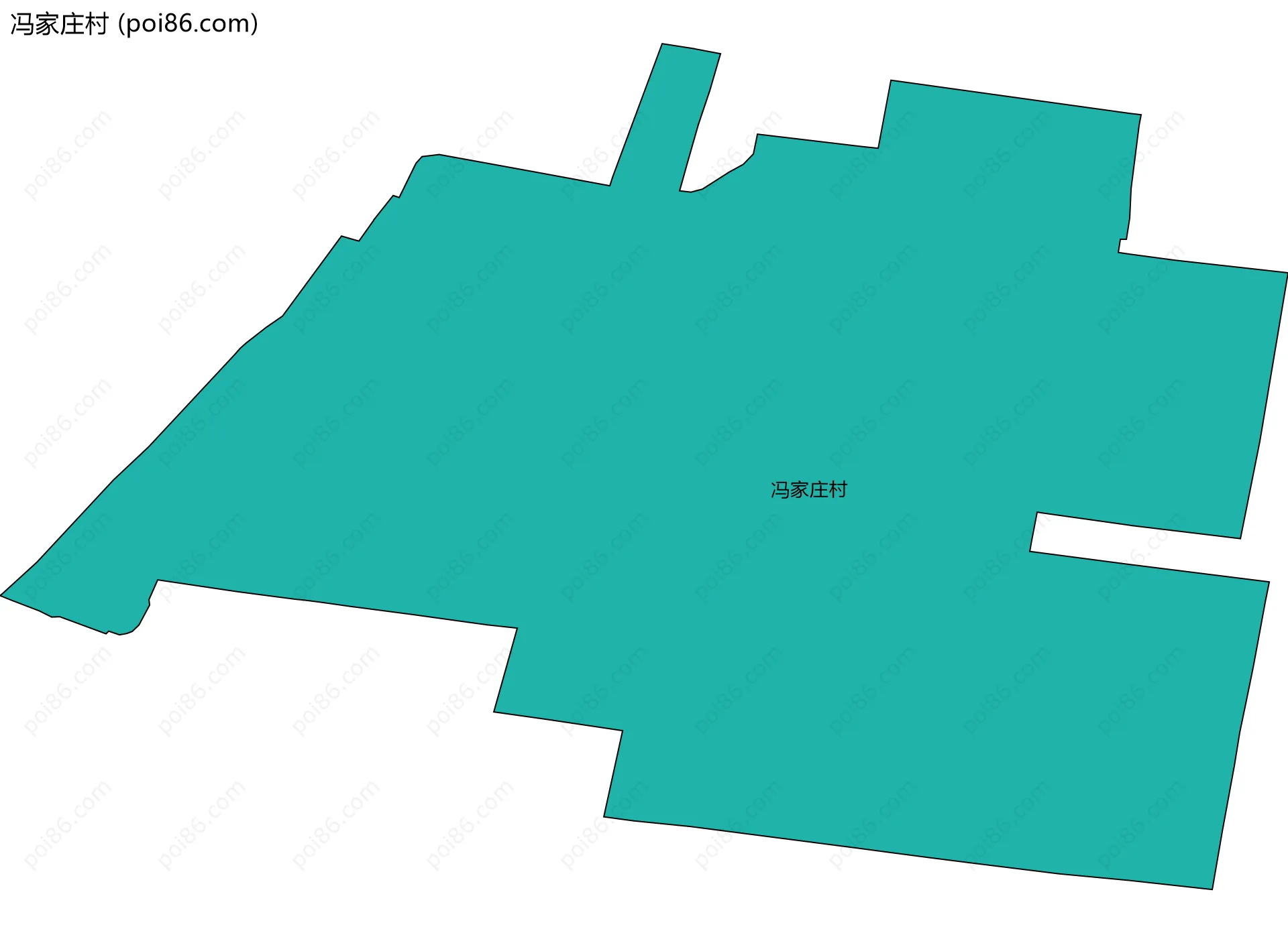 冯家庄村边界地图