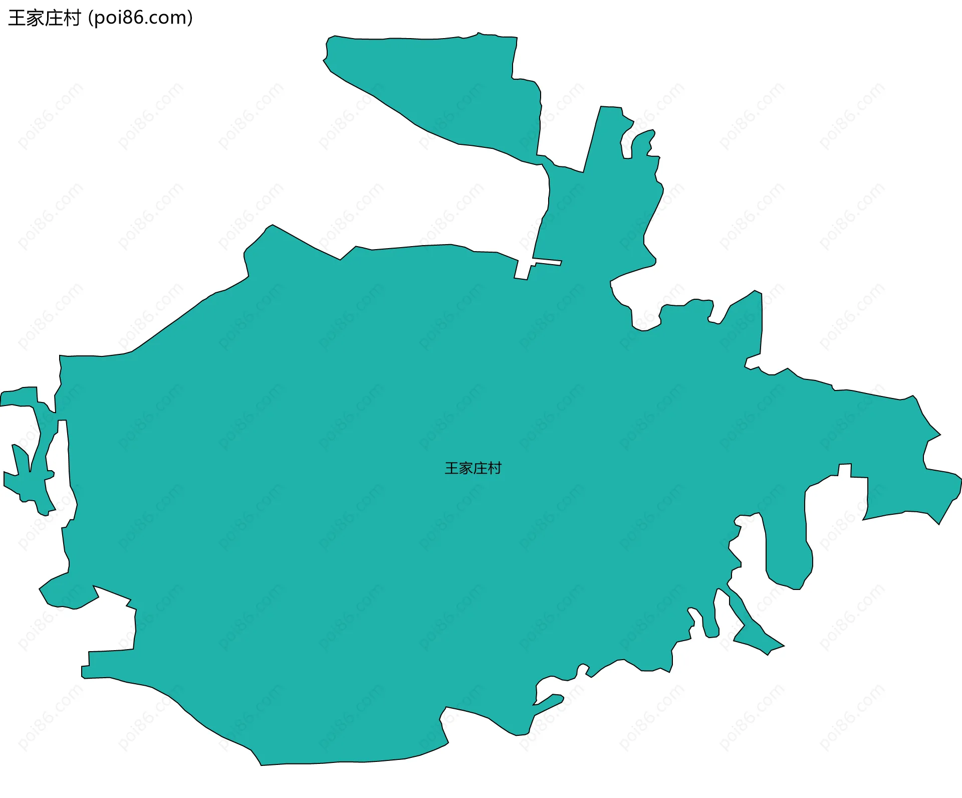 王家庄村边界地图