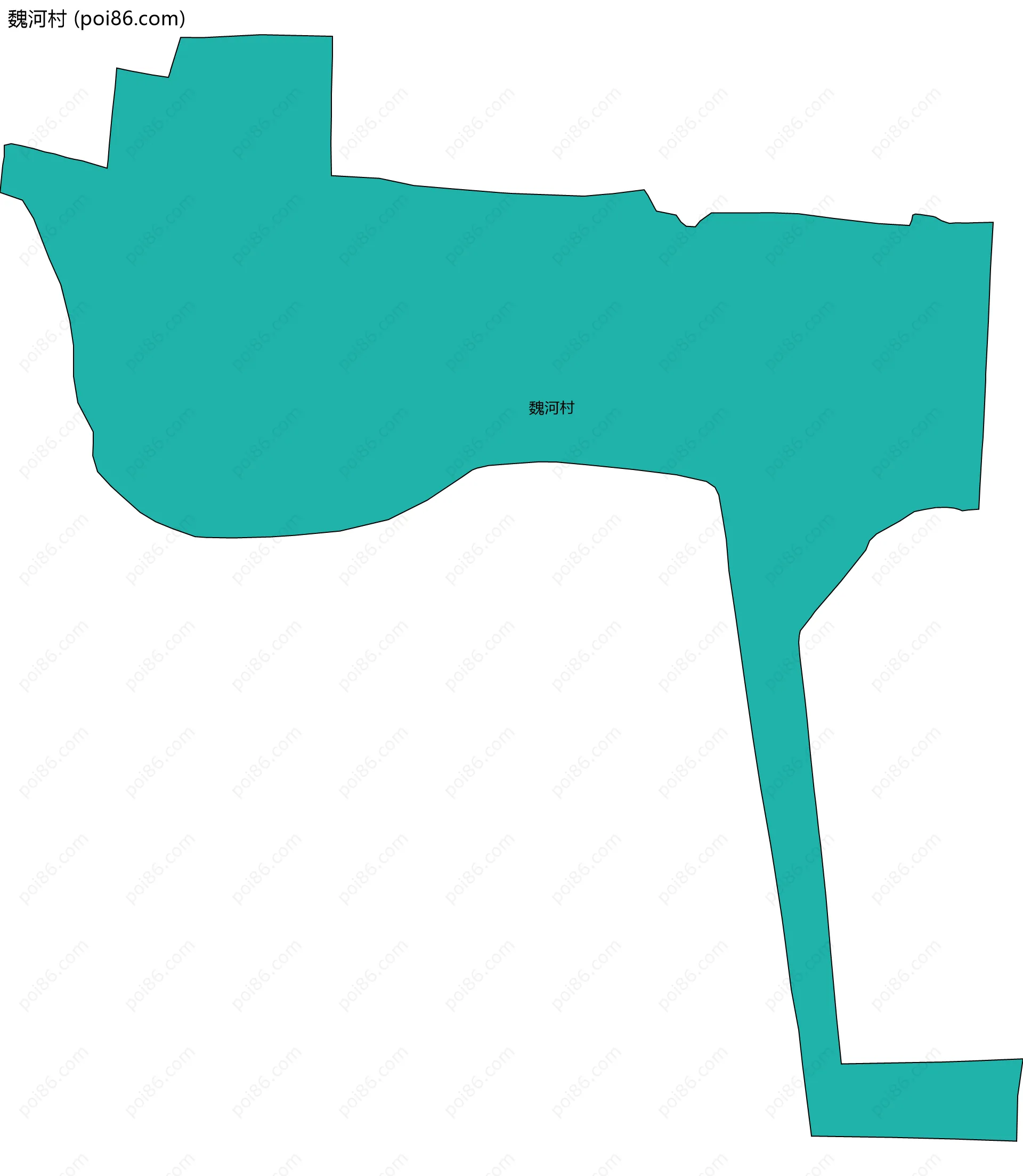 魏河村边界地图