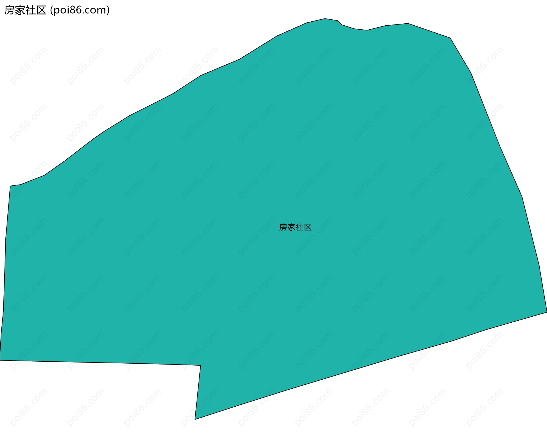 房家社区边界地图