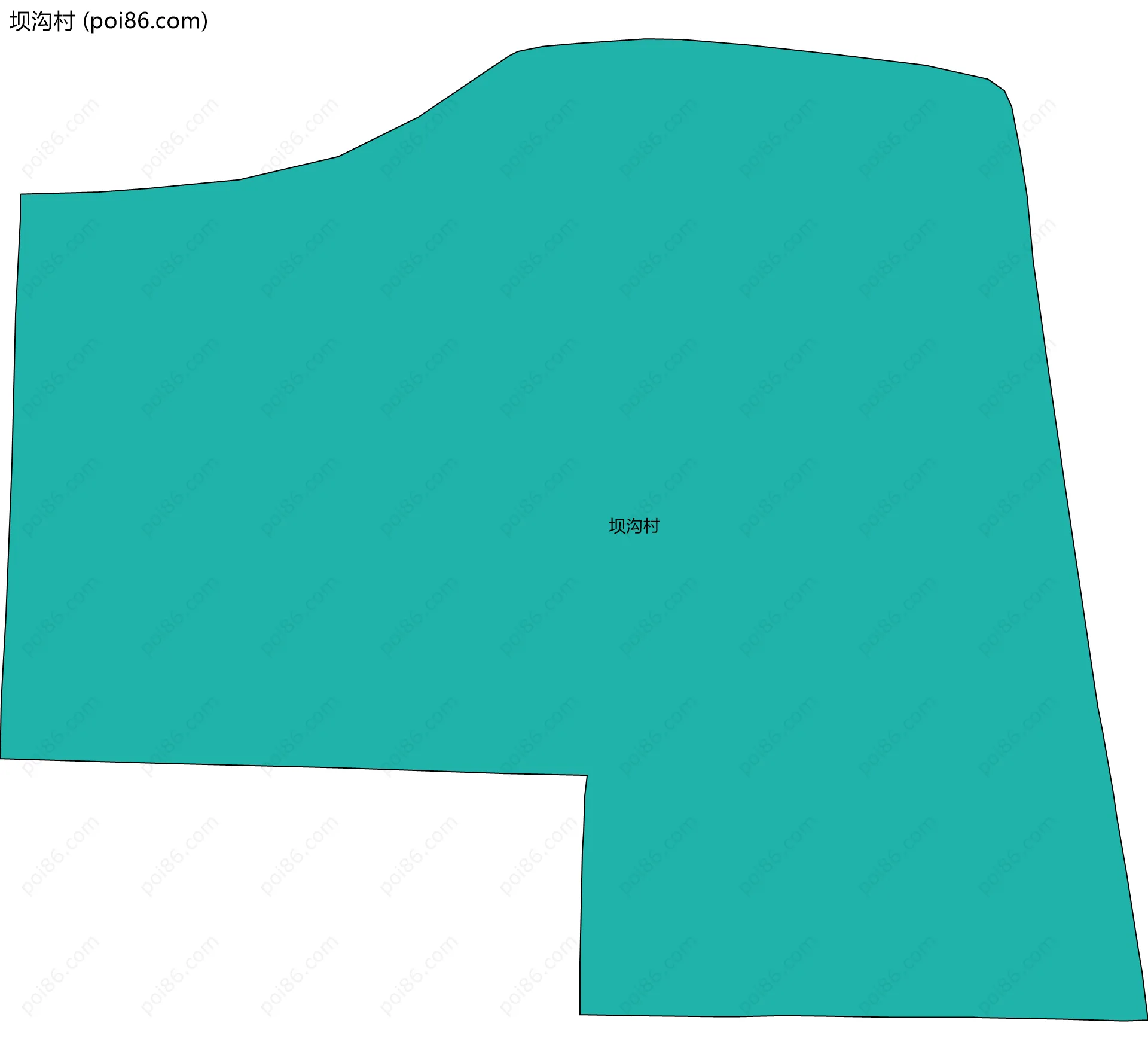 坝沟村边界地图